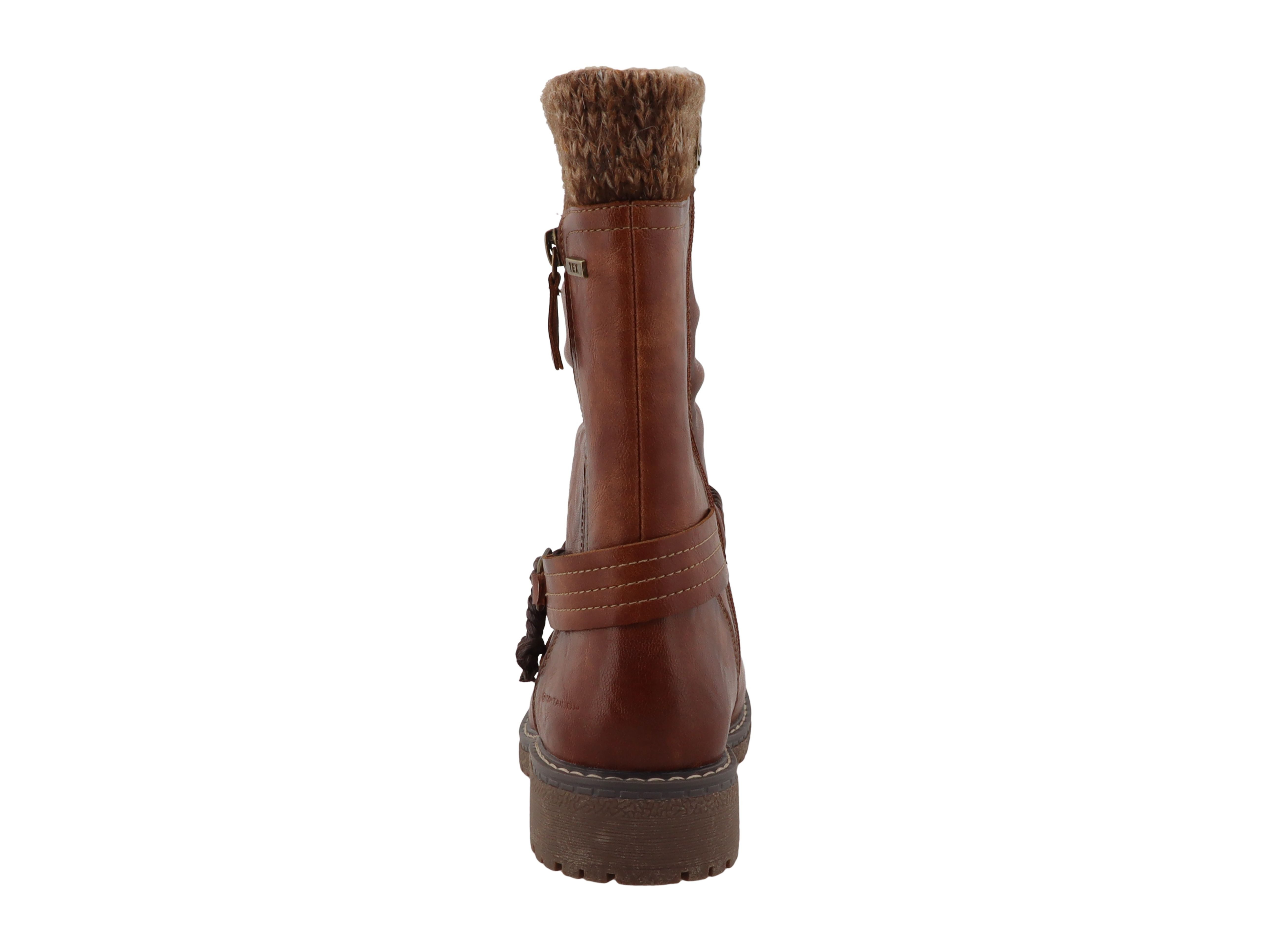 TOM TAILOR Winterstiefel Blockabsatz, Langschaftstiefel mit wasserabweisender TEX-Ausstattung