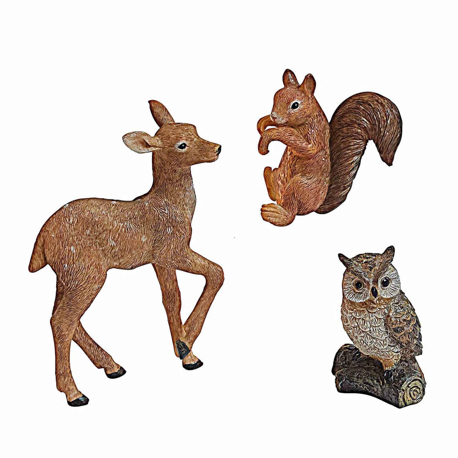 Mirabeau Dekofigur Deko-Waldtier 3er Set Vionique braun günstig online kaufen