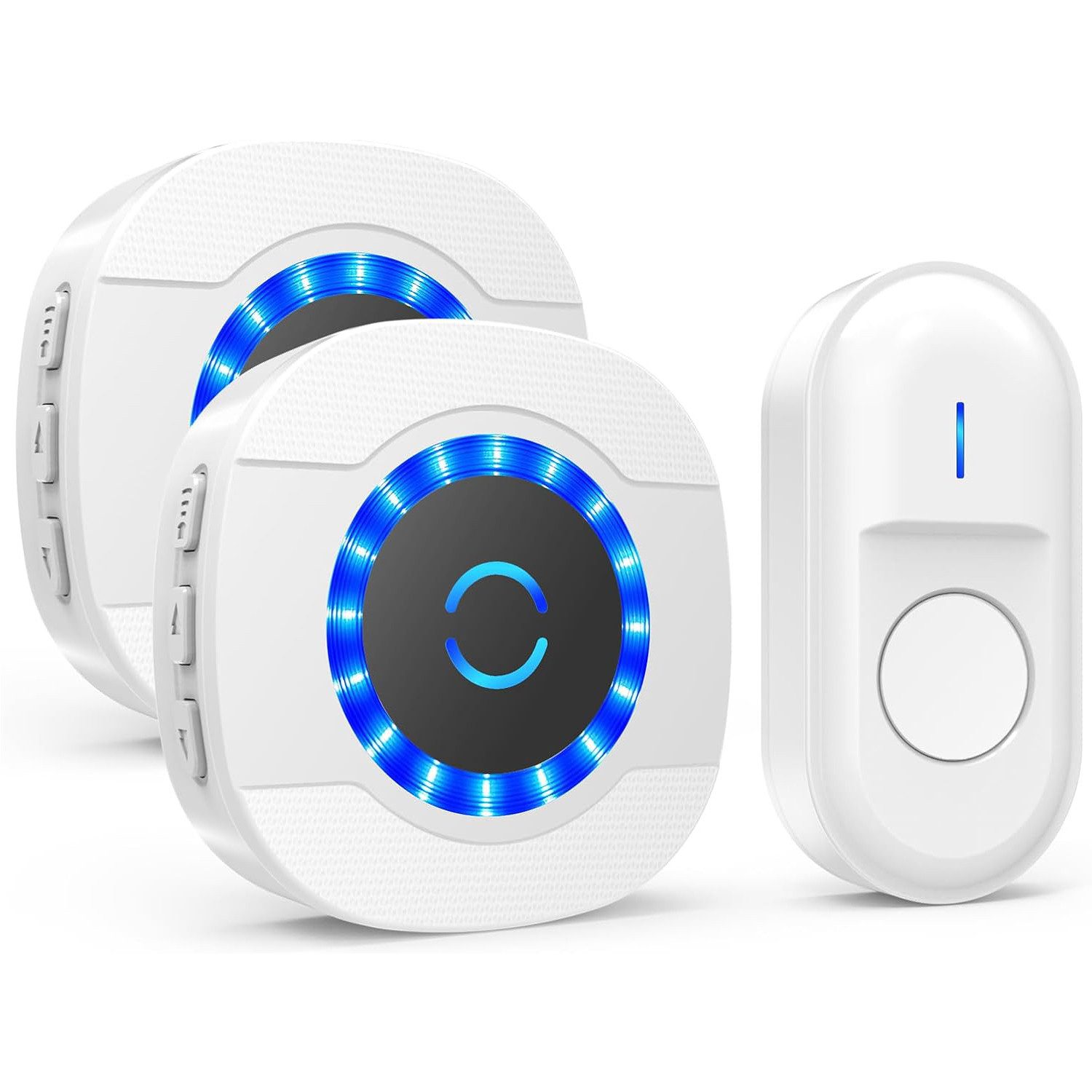 SURFOU Türklingel-Set Funkklingel Kabellose Türklingel Wireless Boorbell 400m 110dB 1T2, Haustürklingel 2 Empfänger Batteriebetrieben Aussen Klingel Haustür