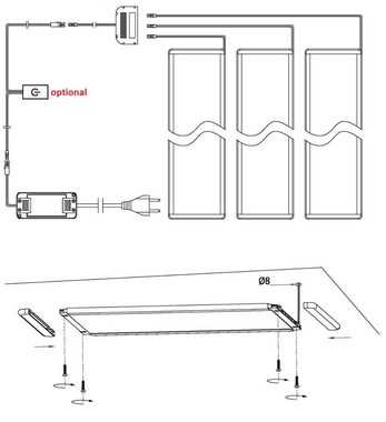 kalb LED Unterbauleuchte LED Unterbauleuchte Küchenleuchte Panel Küche Unterbaustrahler dimmbar, 450mm warmweiß, warmweiß