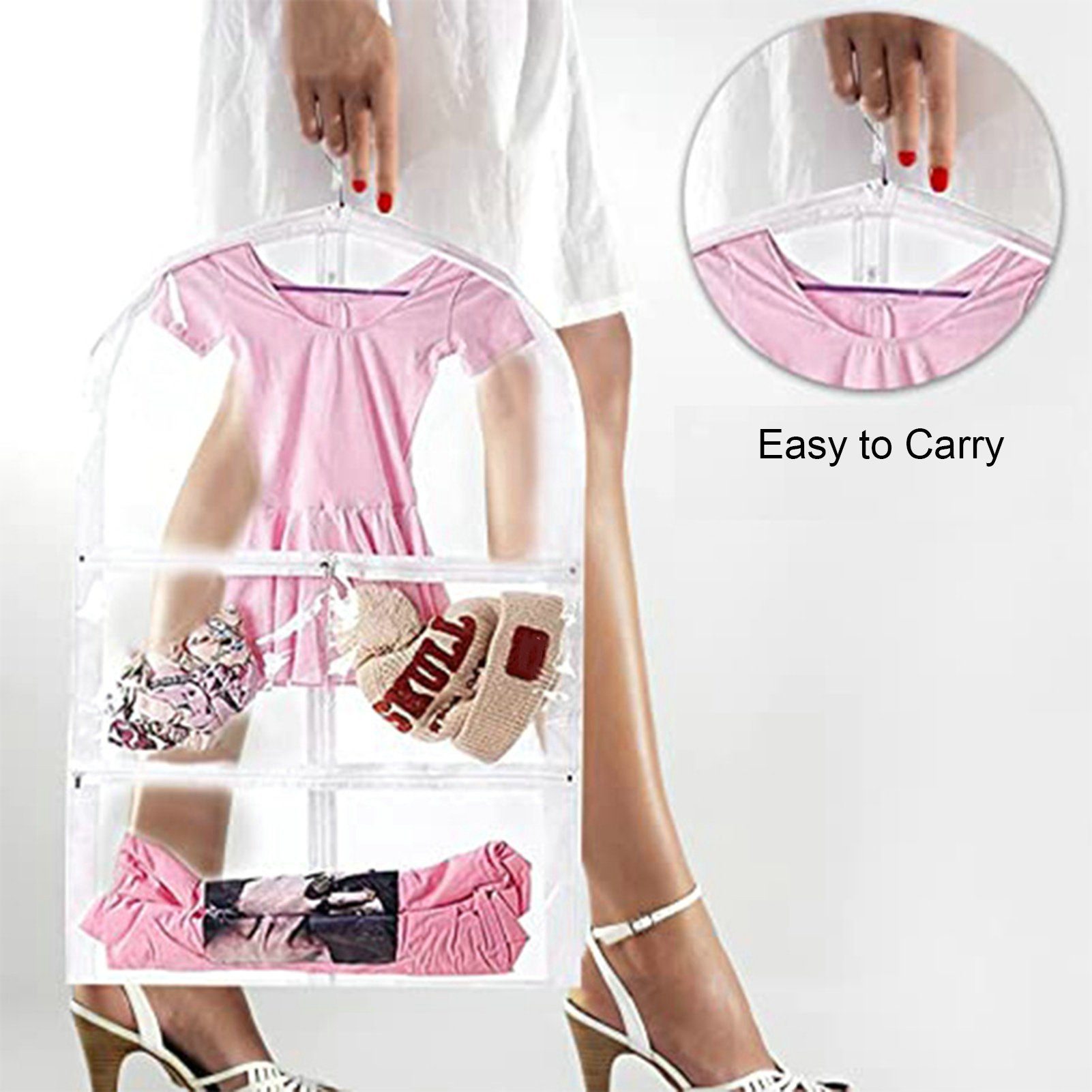 Rutaqian Kleidersack 3 Aufhängen Tanzschuhe Rot Kleidung Transparente Kleidungssäcke Staubbeutel) Socken Taschenreißverschluss, PVC mit cm 90 zum Stück Kleidersäcke von Tanzkostümtasche Rose Kleidersack (Kinder voller x 60