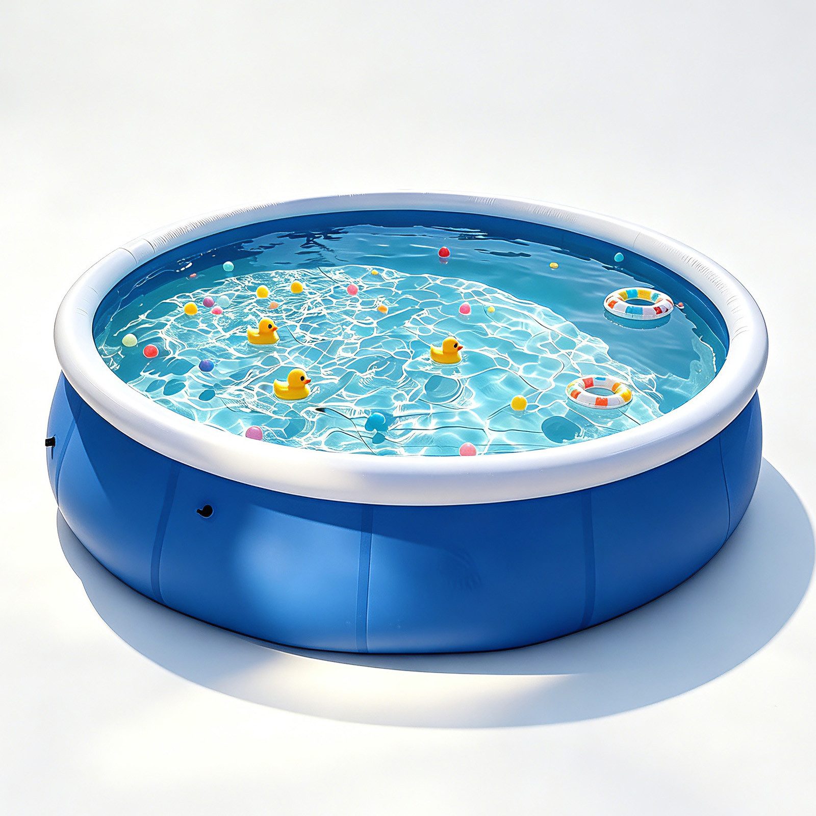 BlingBin Schwimmbecken Runder Familienpool, Großer Aufblasbarer Schwimmbecken für Garten (1er Set, 1-tlg., Produktmaße: 185 cm (L) x 51 cm (H), Aufblasbare Planschbecken Groß für Outdoor, Kinder und Erwachsene
