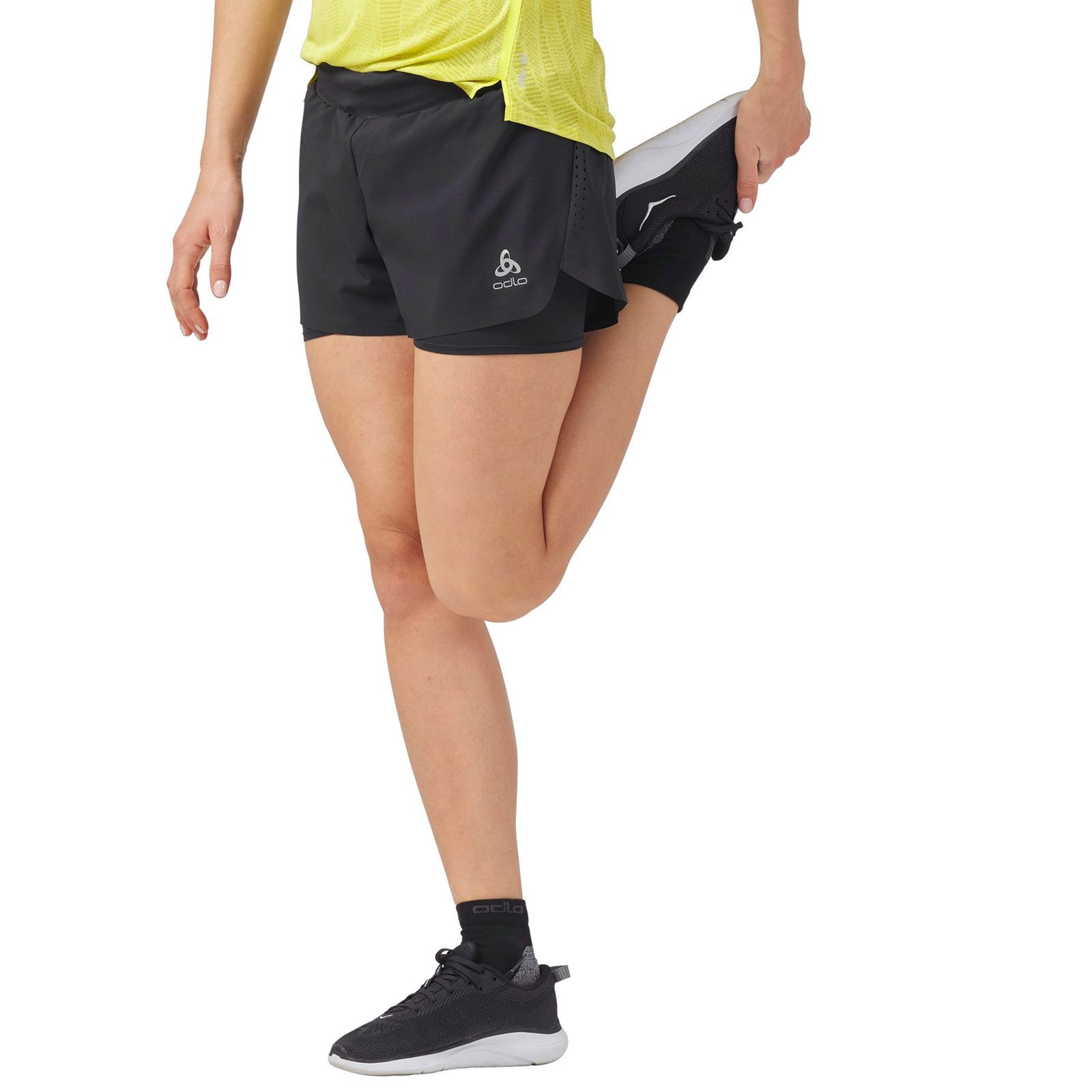 Odlo 2-in-1-Shorts Zeroweight 2-in-1 Shorts 322561-15000 Running-Short mit integrierter Sprinterhose