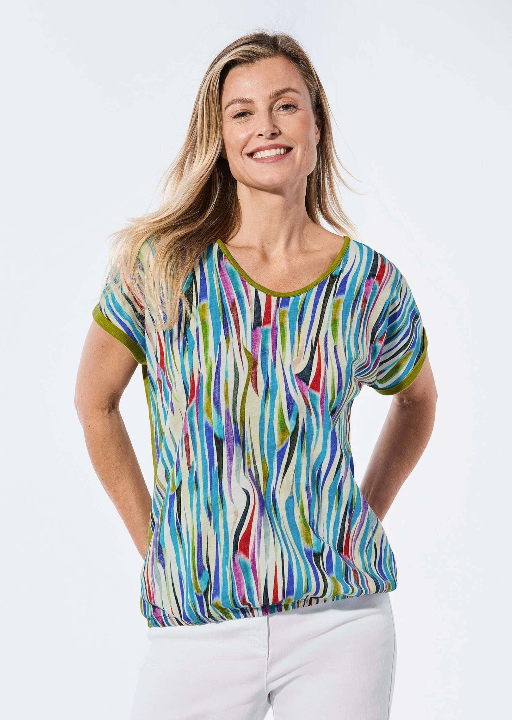 T-Shirt Kurzgröße: Shirt aus Effektgarn
