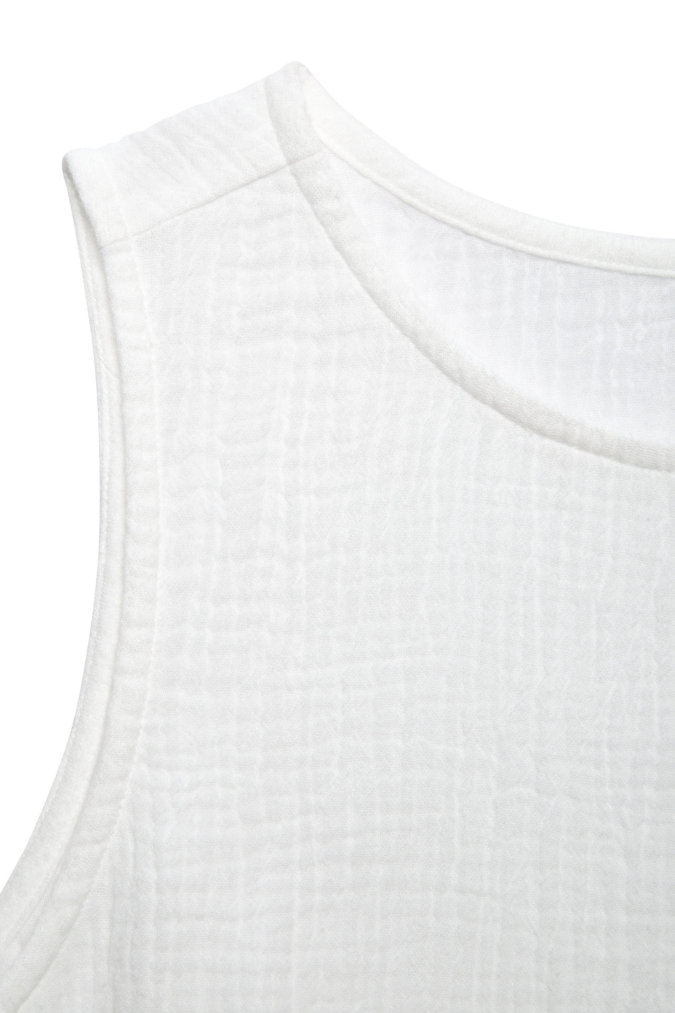 Beachtime by Lascana Blusentop aus weicher Musselinware Sommertop, Ärmelloses Top aus reiner Baumwolle, lockeres Musselintop – Bild 5 von 5