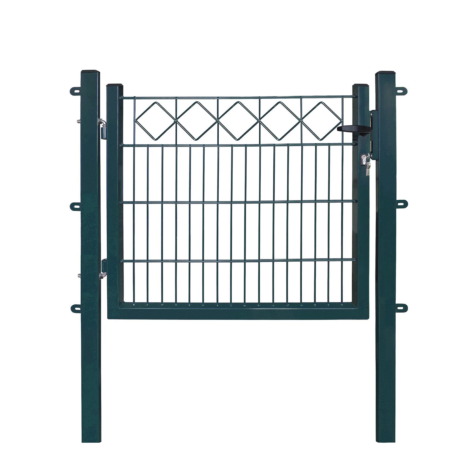 Arvotec Gartentor mit Zierleiste "Karo" BxH 100 x 80/100/120cm UV-& witterungsbeständig, UV-beständig, abschließbar, witterungsbeständig