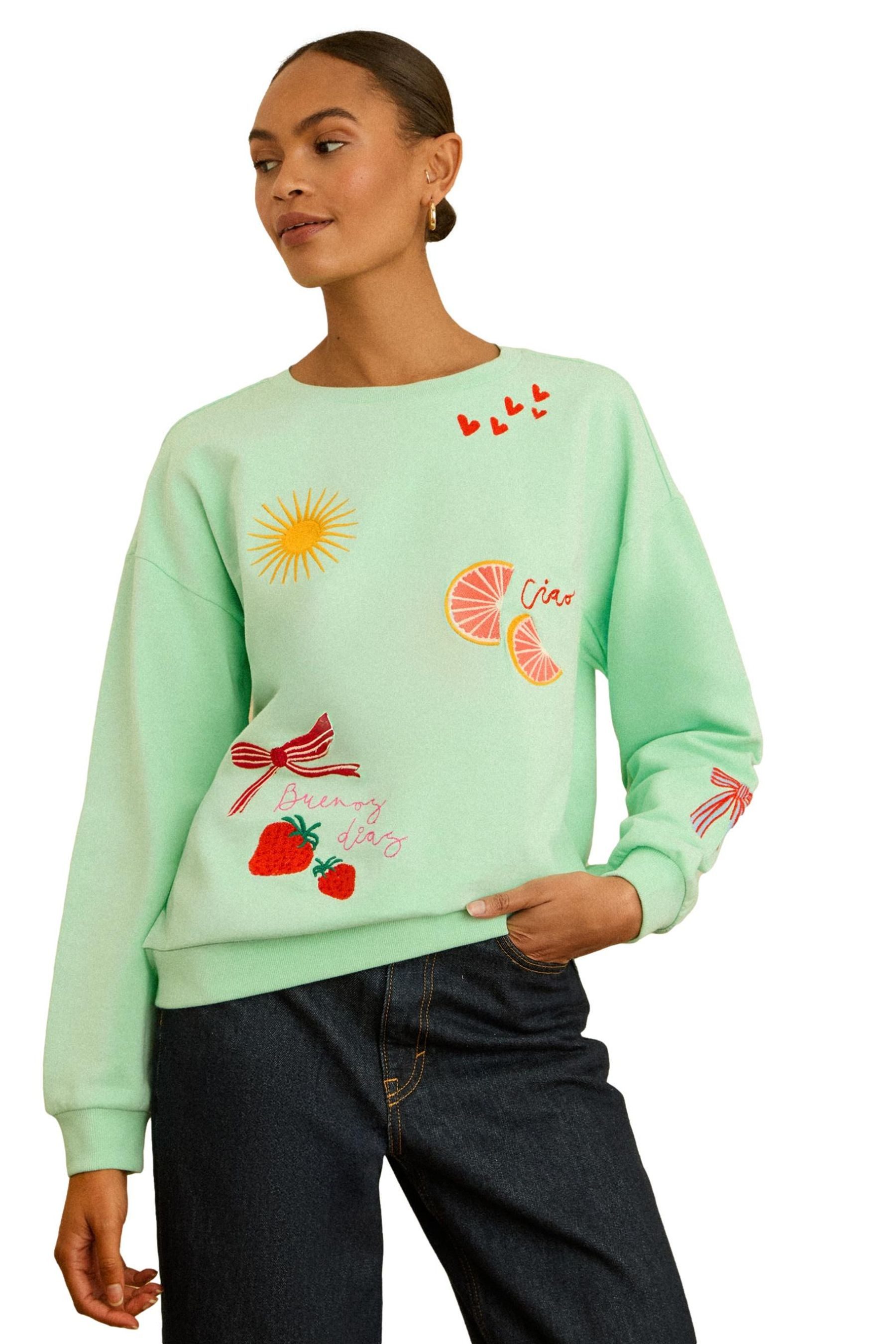 Love & Roses Sweatshirt Love & Roses Sweatshirt mit Verzierung, Regular (1- günstig online kaufen