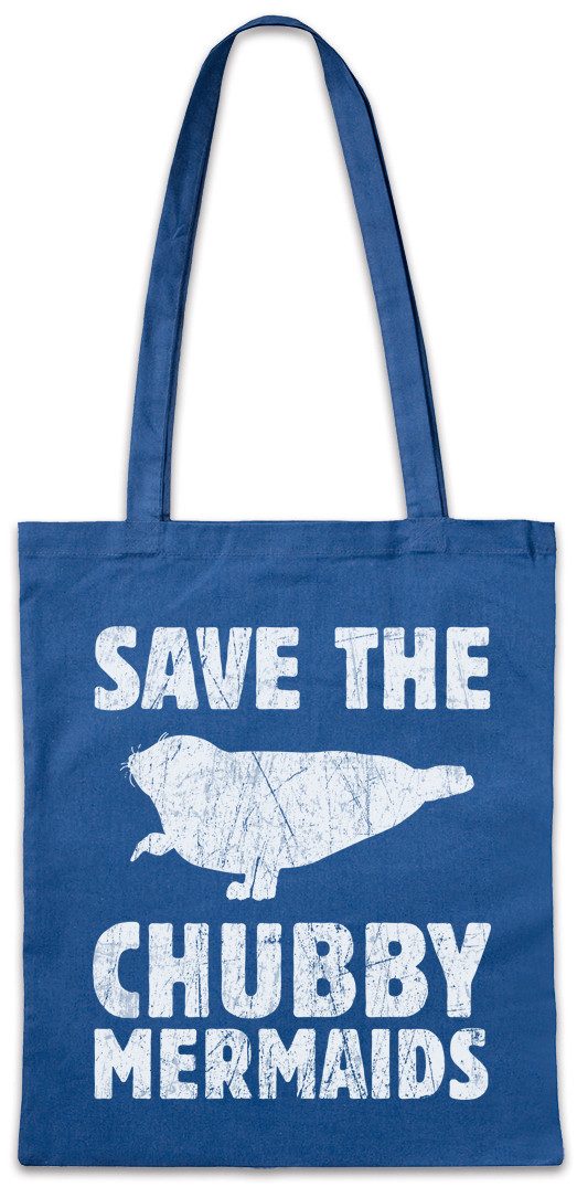 Beuteltasche Save The Chubby Mermaids Stofftasche Dick Dicker Stolz Übergewicht
