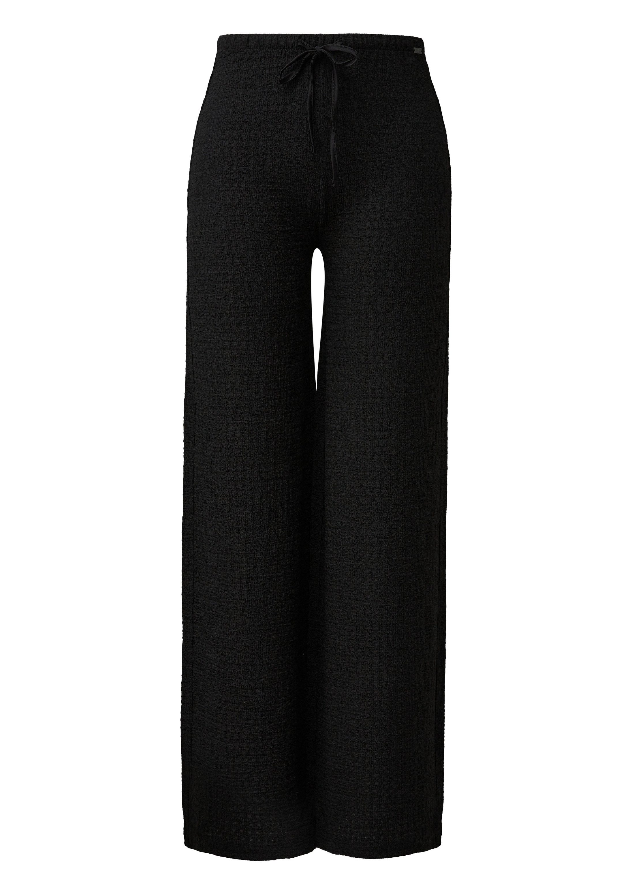 QS Chinos Hose Strukturierte Wide Leg