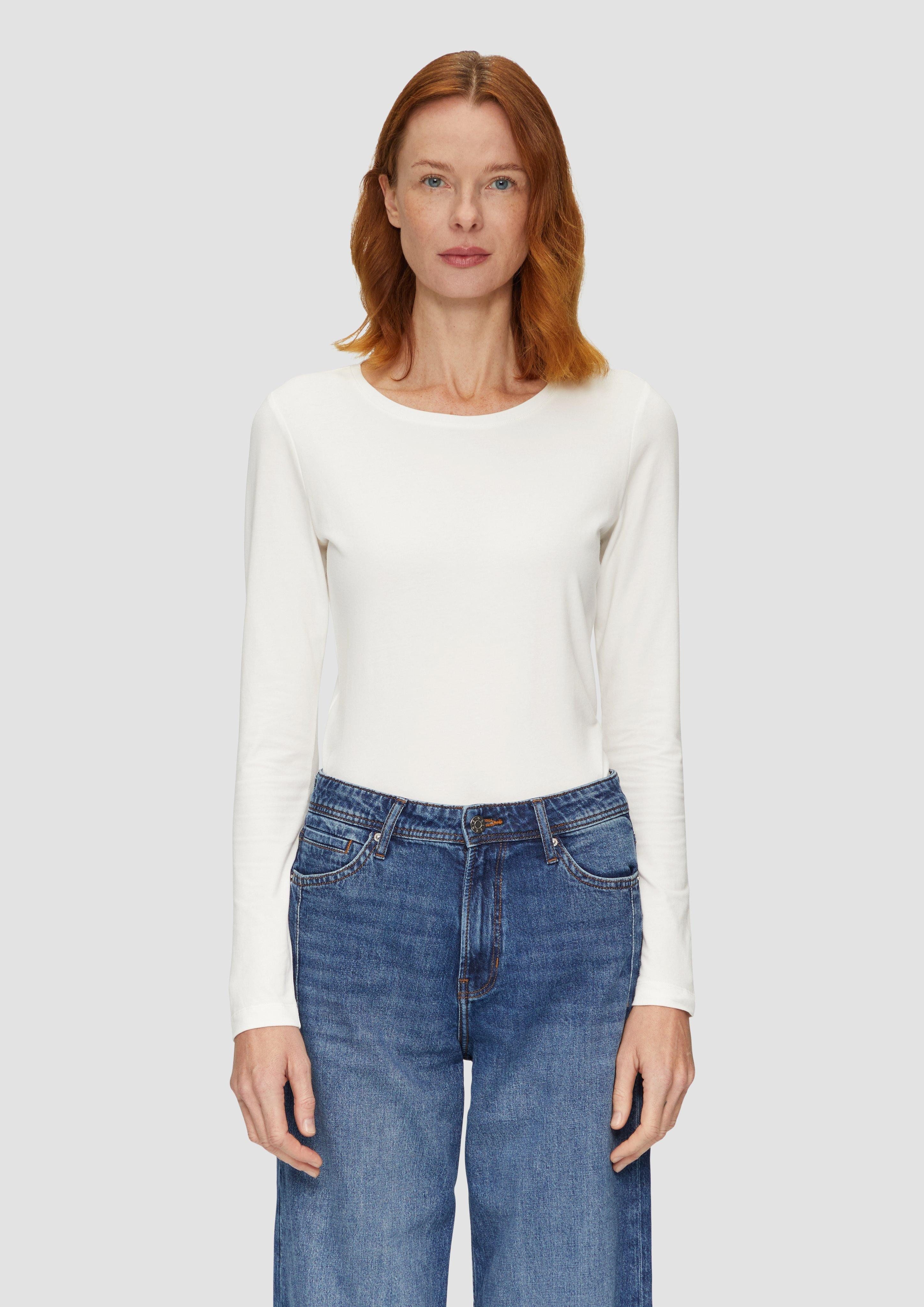 s.Oliver Langarmshirt Longsleeve aus Baumwollstretch günstig online kaufen