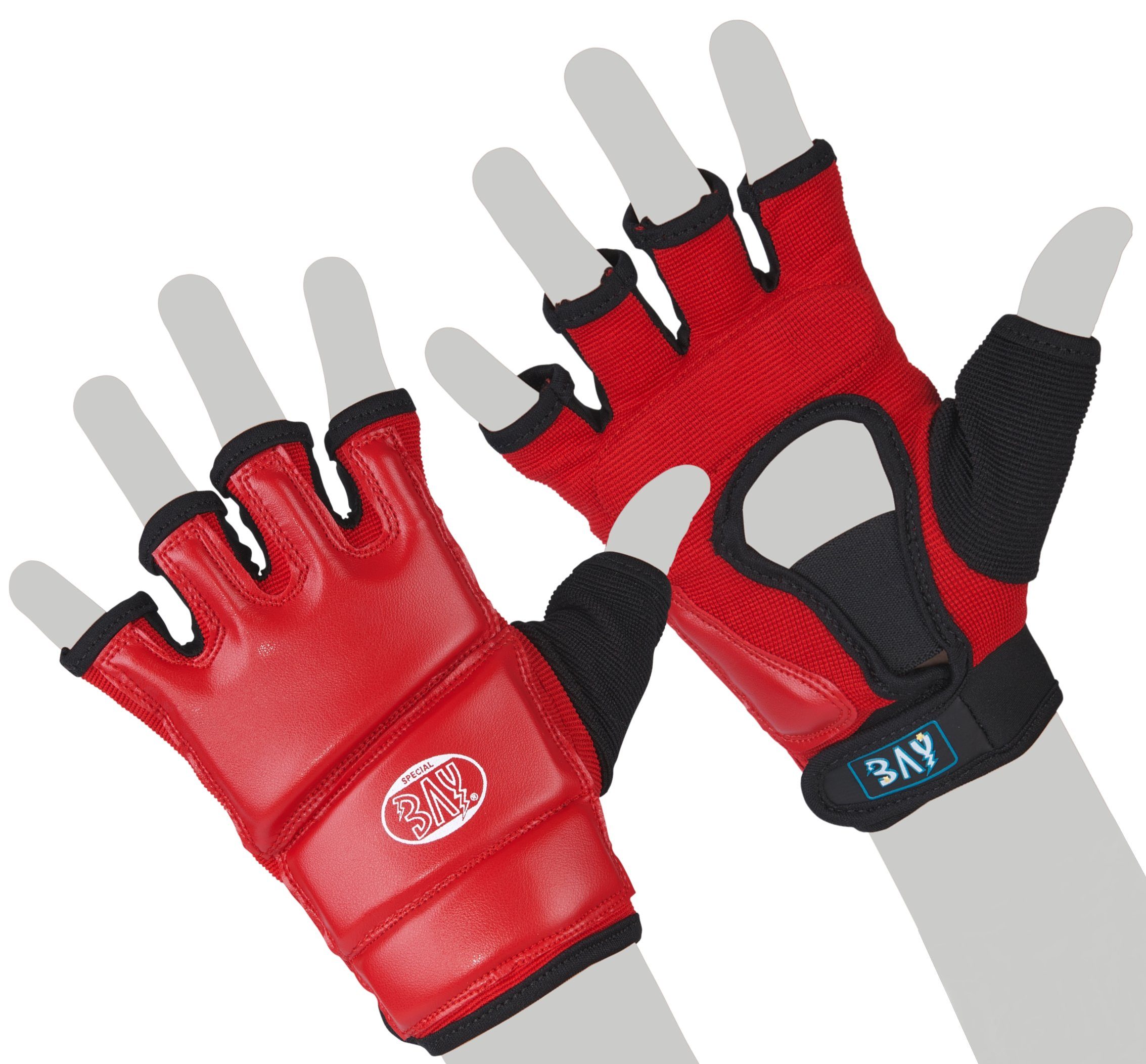 BAY-Sports Sandsackhandschuhe Touch Boxhandschuhe Sandsack Boxsack Handschutz rot, XS - XXL Erwachsene und Kinder