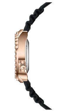 Riedenschild Taucheruhr RS9000-09 Herrenuhr Rose/Schwarz 100ATM Silikonband 46 mm, mit Heliumventil