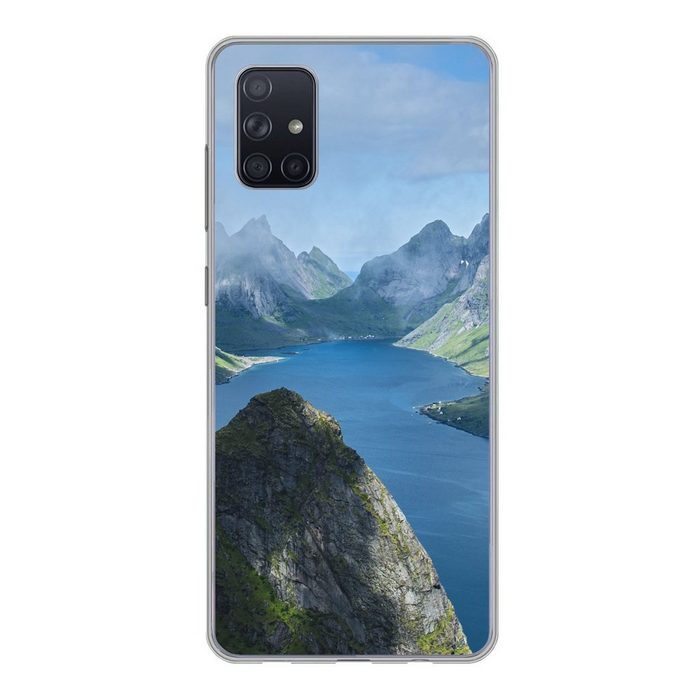 MuchoWow Handyhülle Blick über die Fjorde in Norwegen Phone Case Handyhülle Samsung Galaxy A71 Silikon Schutzhülle