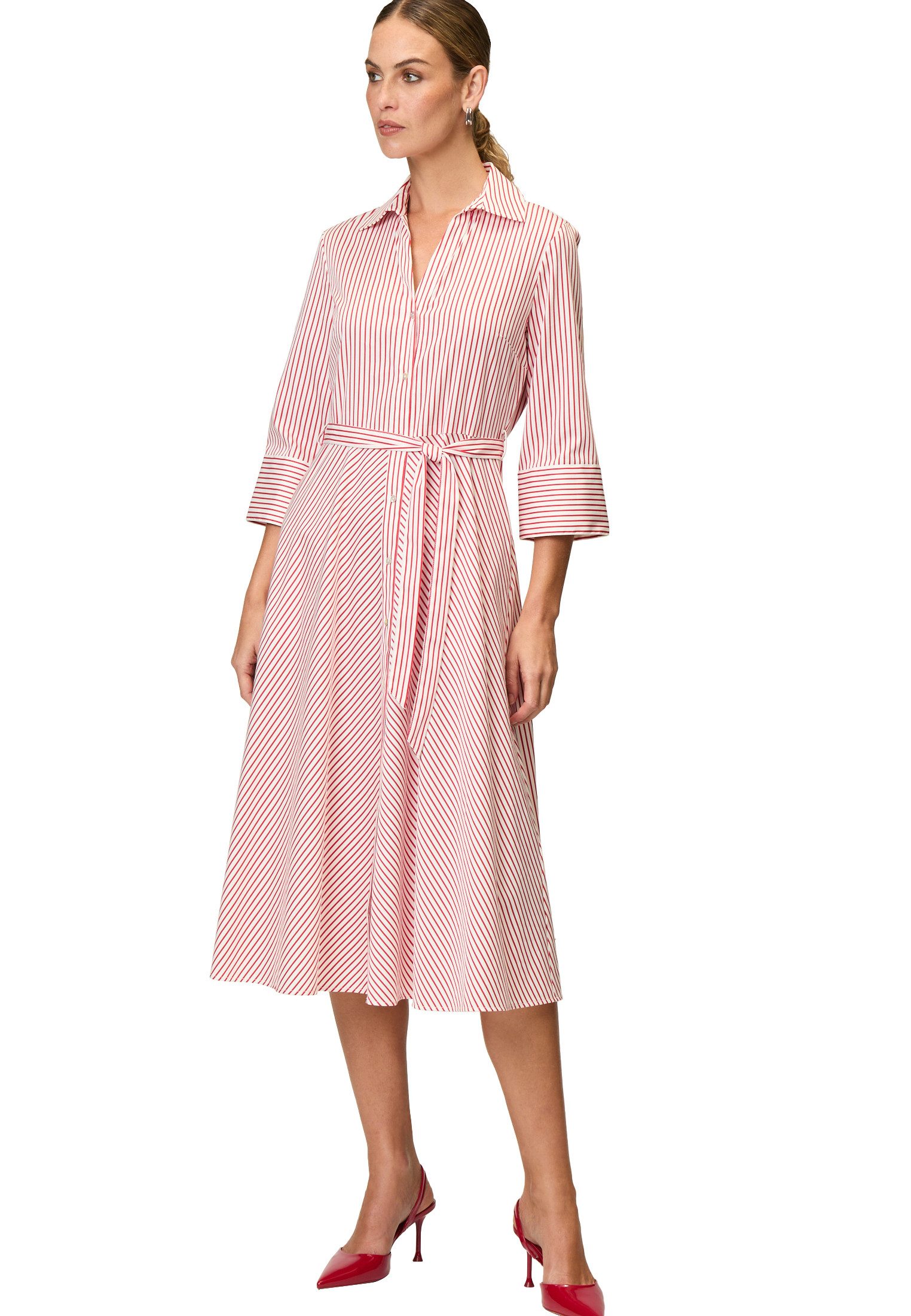 Zero Midikleid zero Midikleid mit Bindegürtel günstig online kaufen