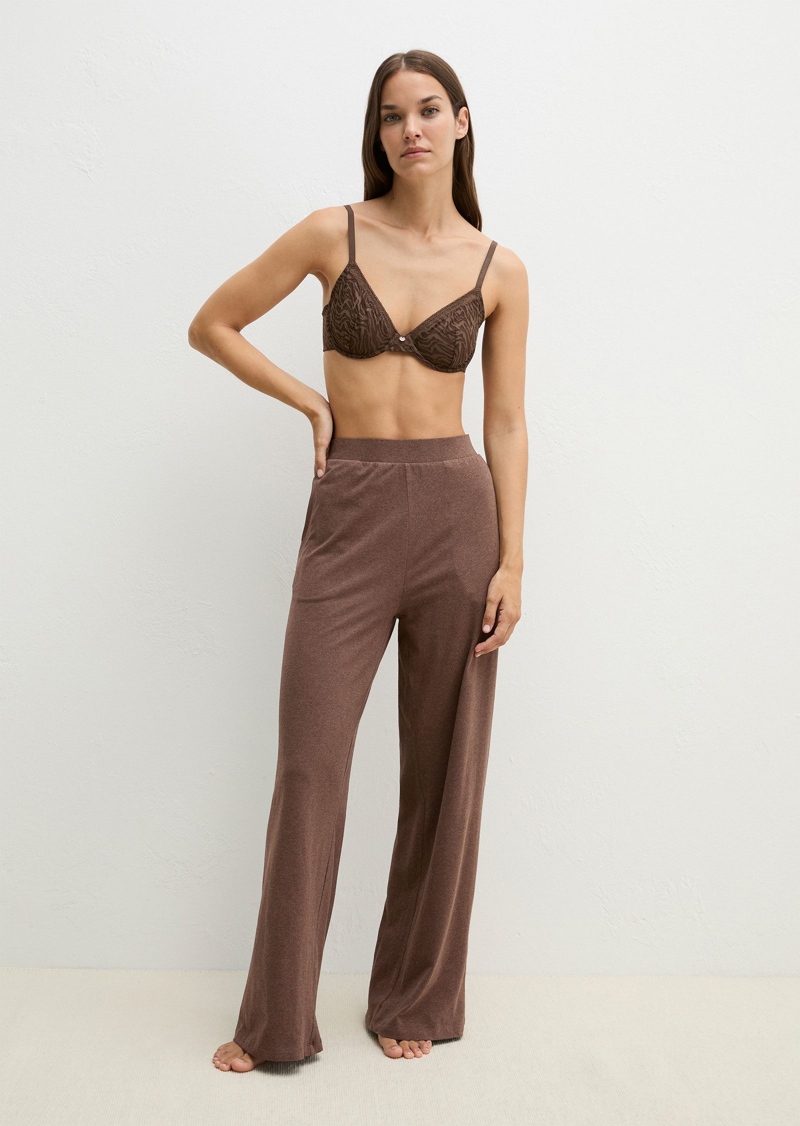 Marc O'Polo Loungehose für Homewear, lässige Passform, mit geradem Bein, aus Baumwollmischung