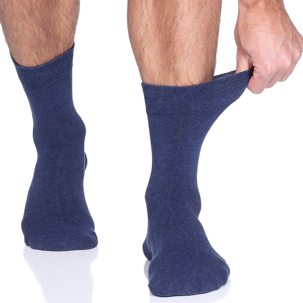 Venasoft Diabetikersocken 6 Paar Herren Diabetikersocken Komfortbund ohne Gummis, handgekettelte Spitze