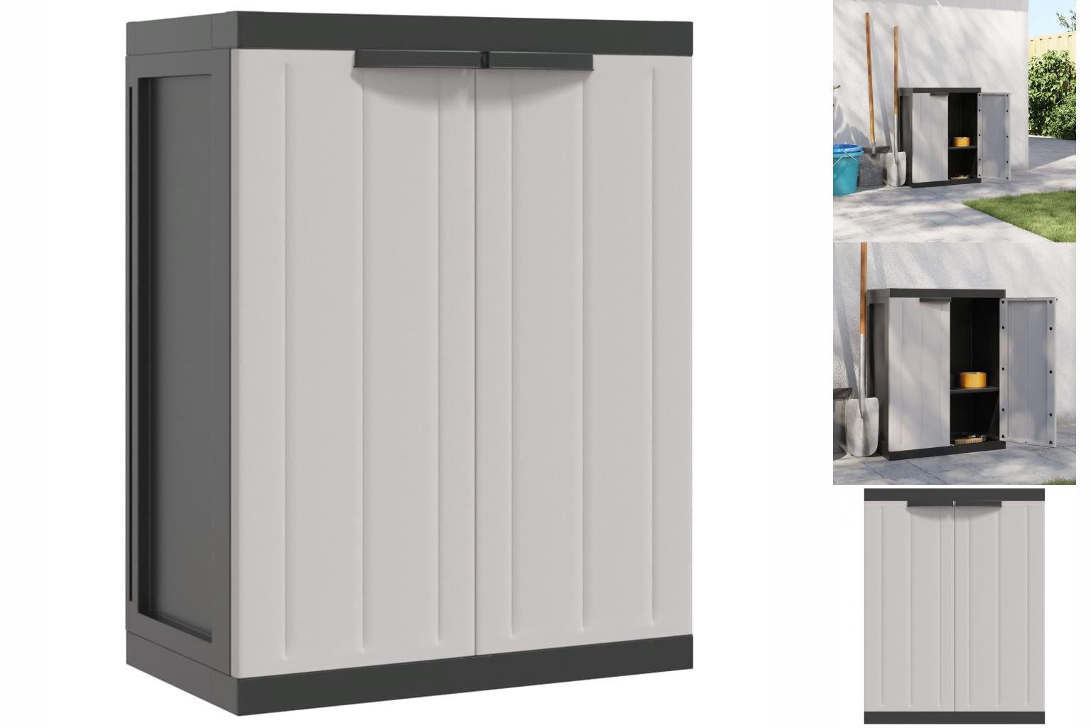 vidaXL GartenGeräteschrank Geräteschrank Gartenschrank Grau und