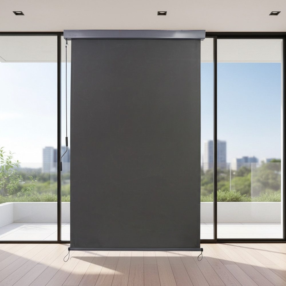 Mucola Senkrechtmarkise Senkrechtmarkise 160x250 cm Markise Seitenmarkise Anthrazit Windschutz (Stück, 1-St., Markise) Wasserdicht und windbeständig
