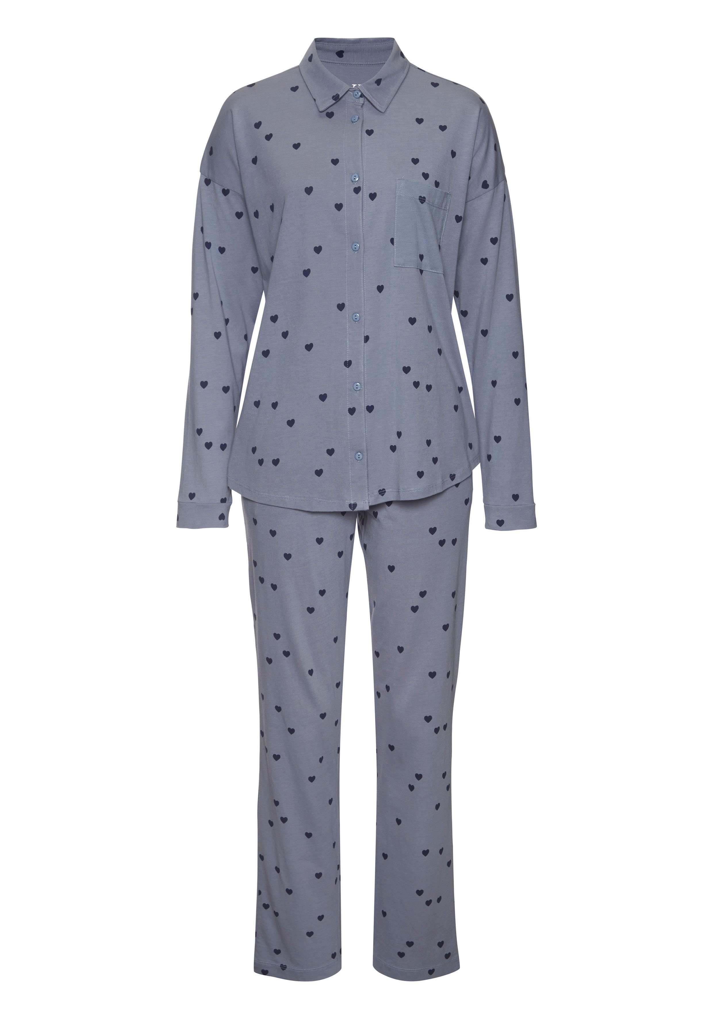 Vivance Dreams Pyjama 2 Stk. tlg., in klassischem Schnitt günstig online kaufen