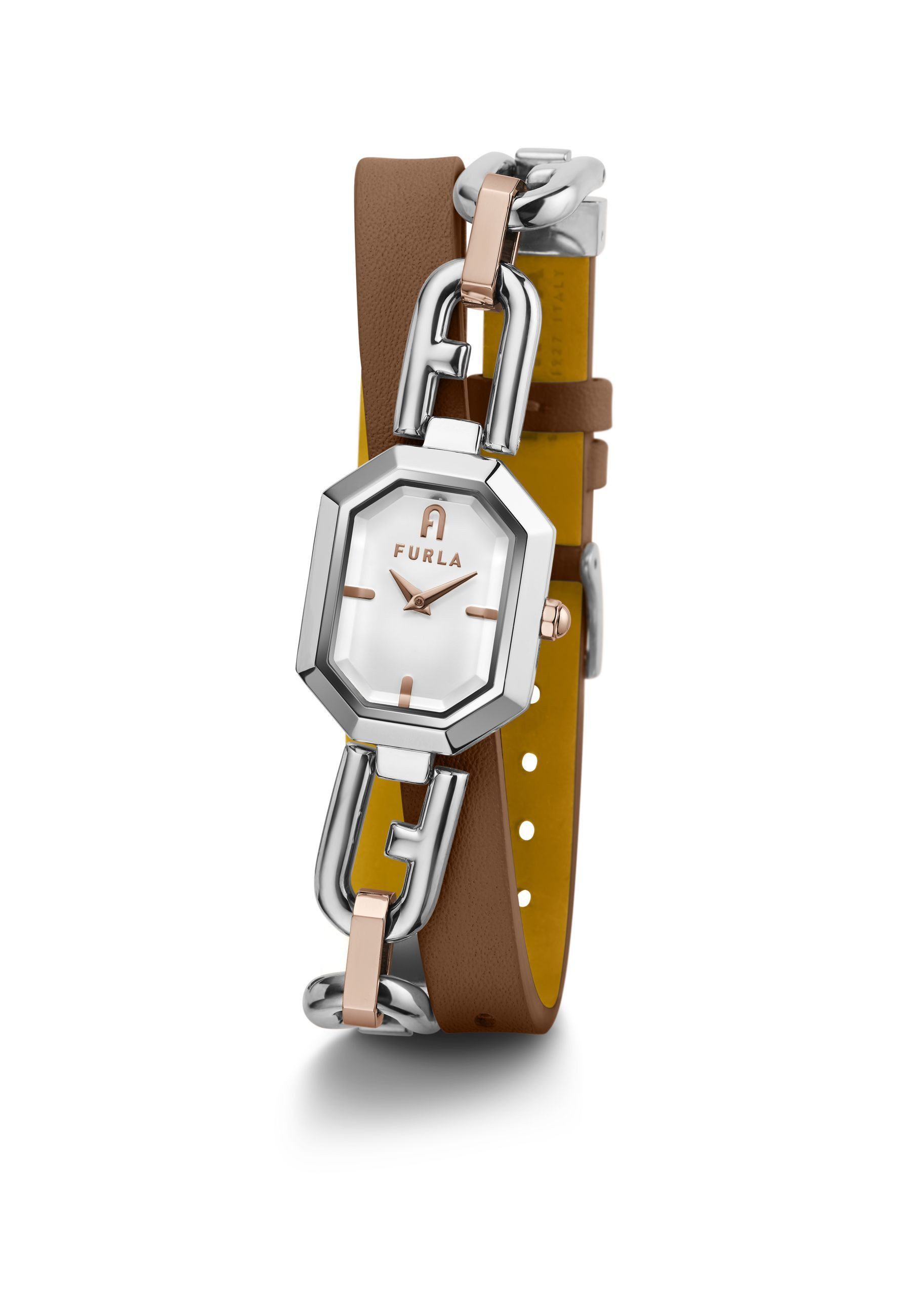 Furla Quarzuhr Furla octagonal, (1-tlg), Quarz-Analoguhr
