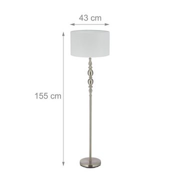 relaxdays Stehlampe Stehlampe Wohnzimmer beige