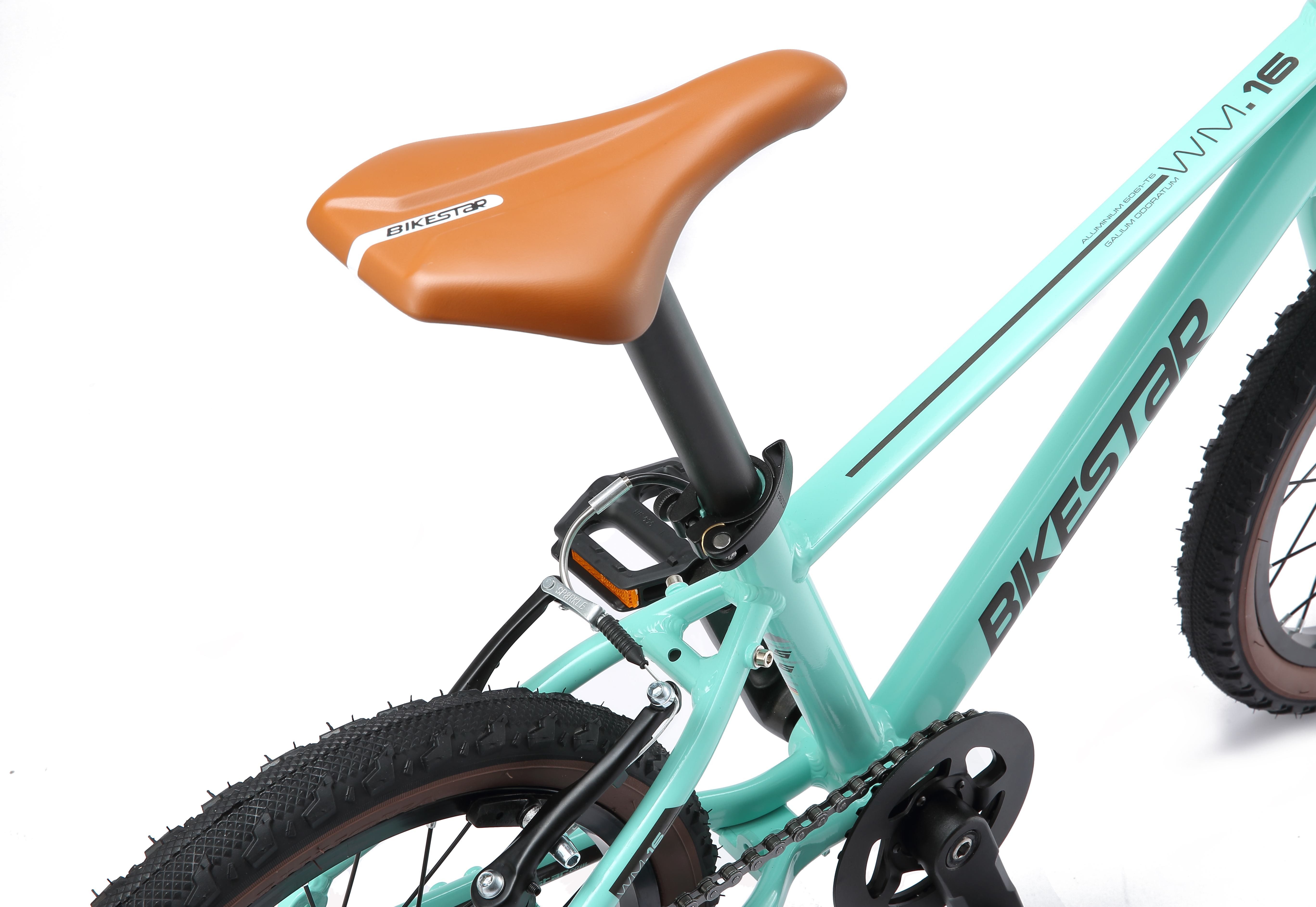 Bikestar Kinderfahrrad Leichtgewicht 6 kg 16 Zoll Aluminium ab 4 Jahre, 1 Gang, Reflektierende Reifen, leichtes Treten, ergonomischer Rahmen
