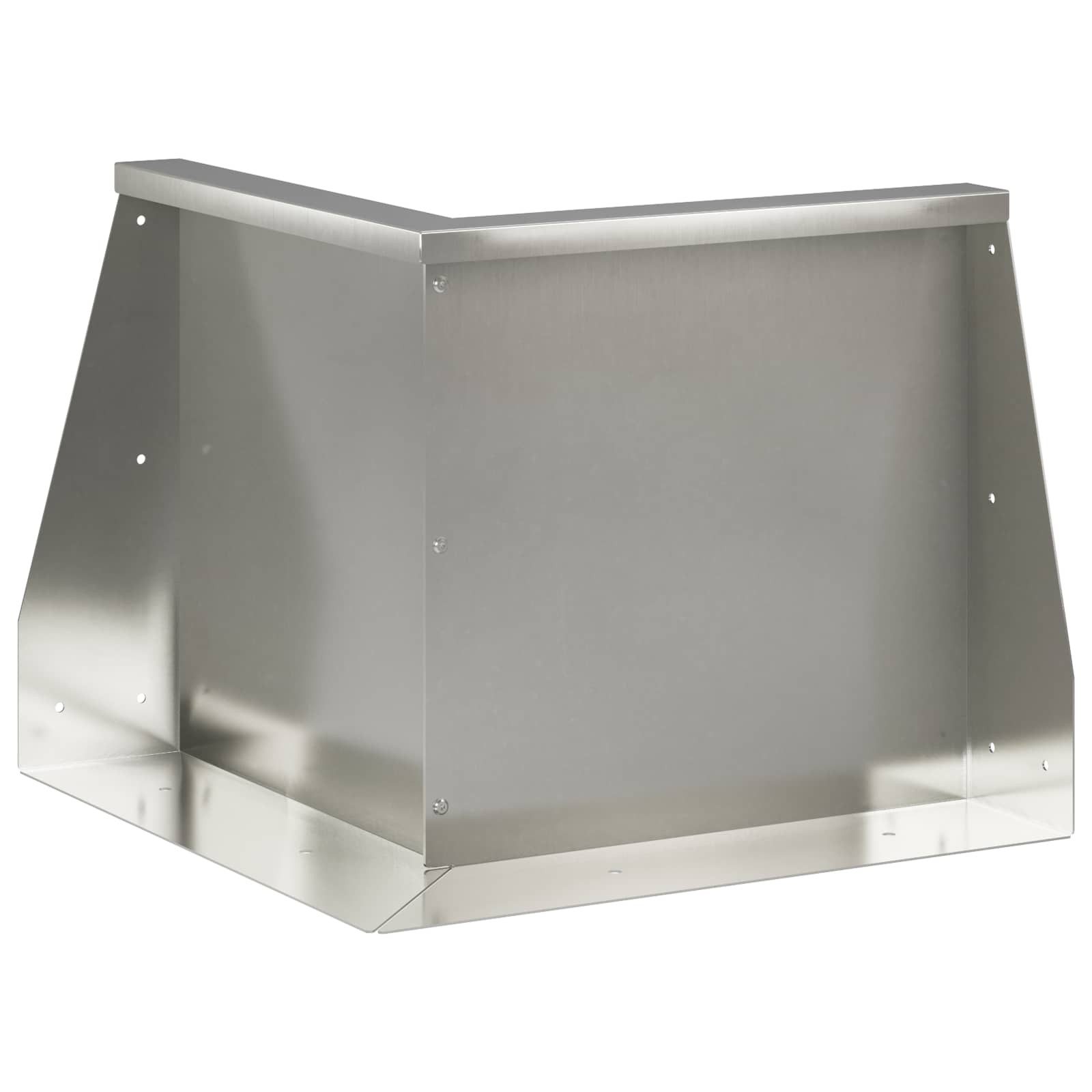 vidaXL Beetumrandung Stützmauer 50 x 50 x 40 cm Edelstahl Silber