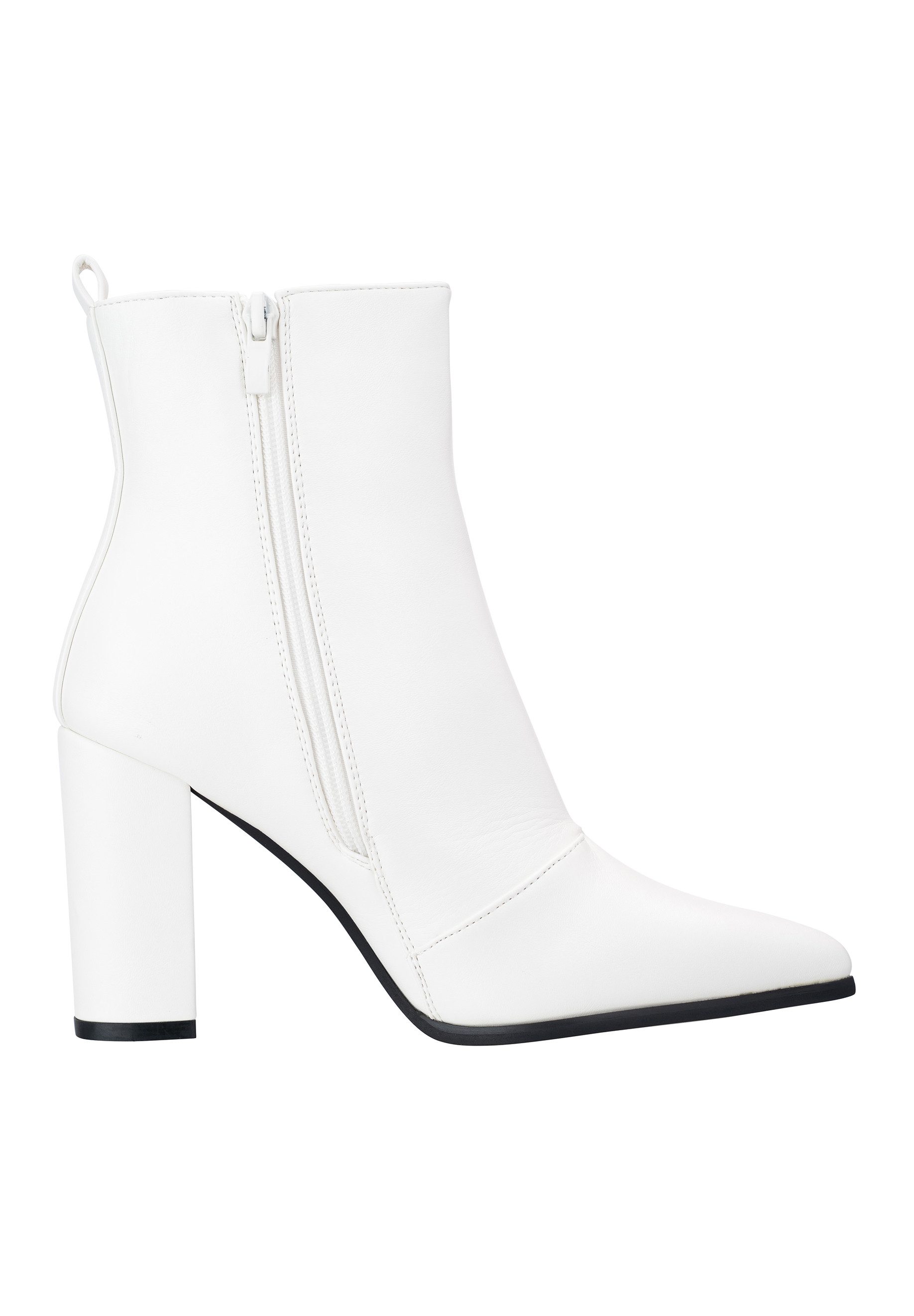 Salinyang Damen Stiefeletten Ankle Boots Spitz mit modernem Blockabsatz Stiefelette