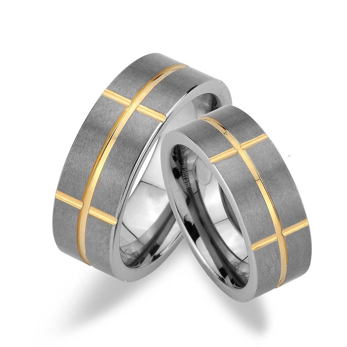 Trauringe123 TRAURINGE,RINGE Eheringe Partnerringe Trauring GOLD Verlobungsringe mit IP - Hochzeitsringe WOLFRAM Trauringe JW25 Platierung