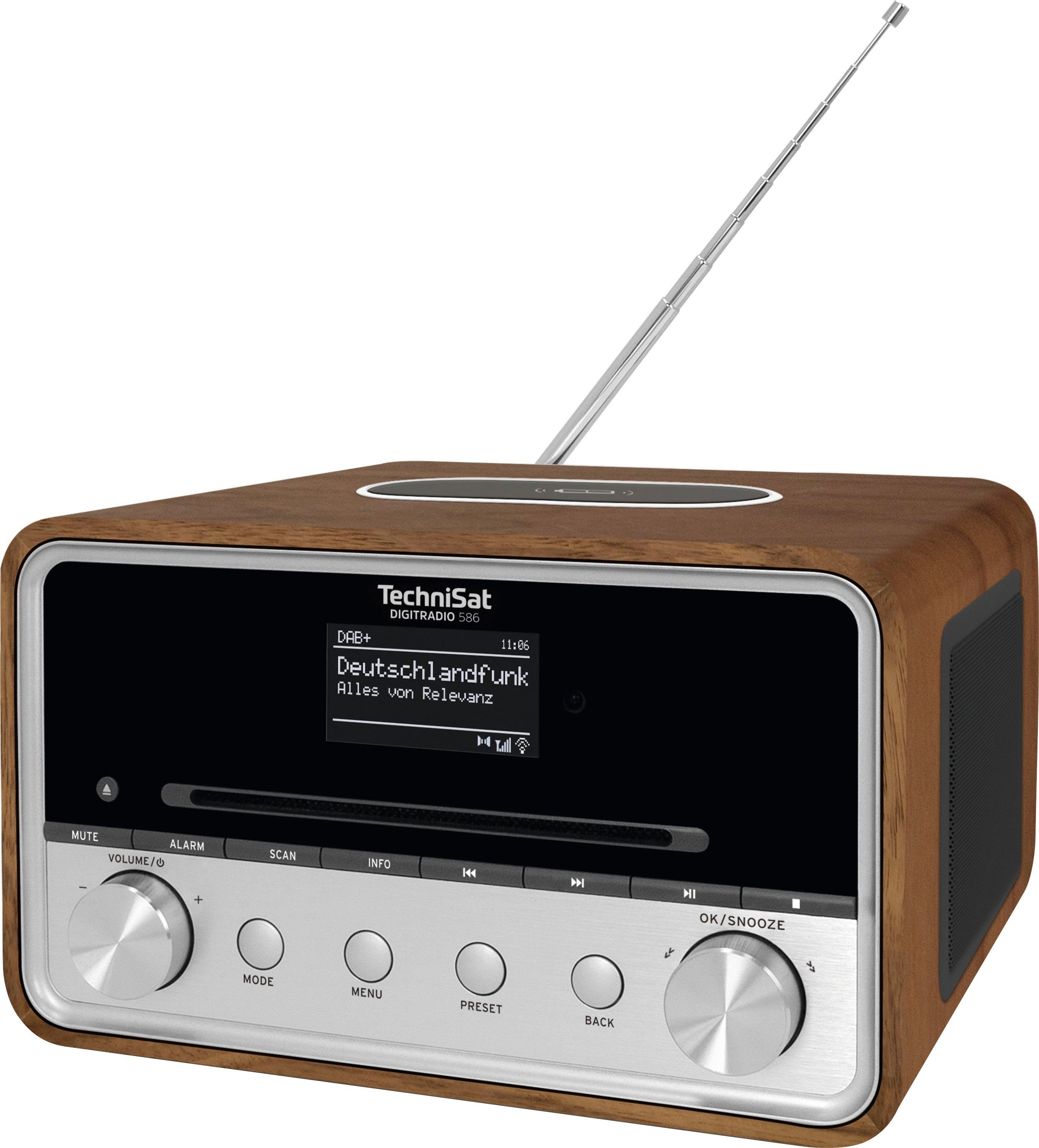 TechniSat DIGITRADIO 586 UKW Radio W) RDS, 20 (DAB), (Digitalradio mit Internetradio, Nussbaum