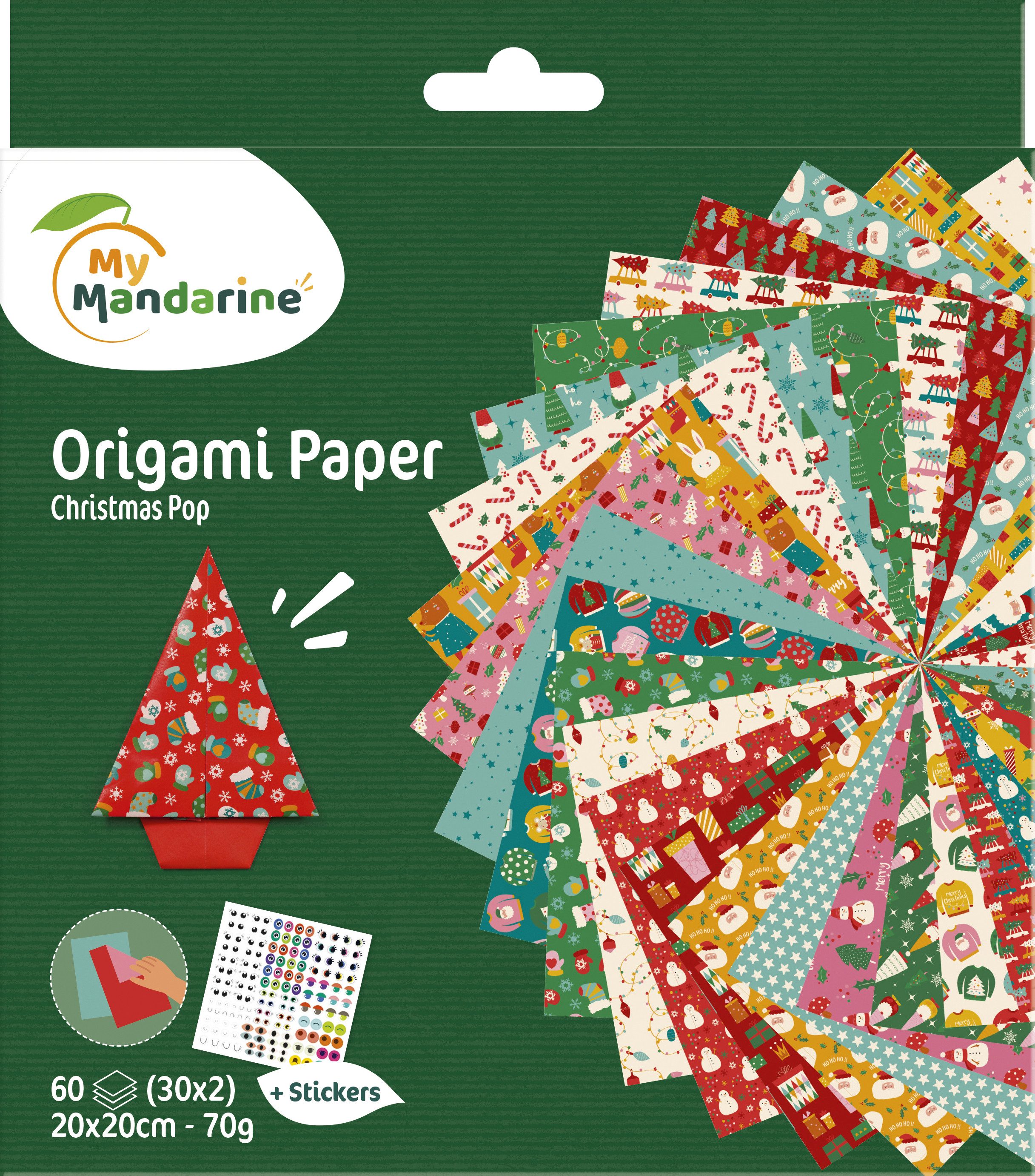 My Mandarine Motivpapier Christmas, 6 Bögen 20 x 20 cm