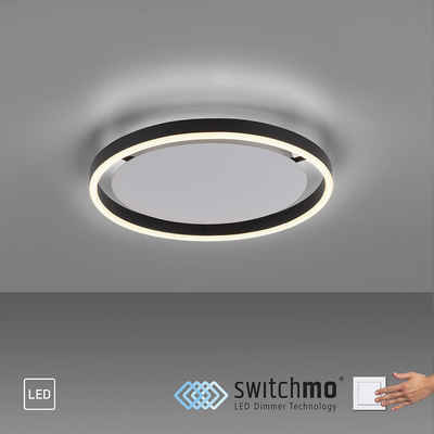 SellTec LED Deckenleuchte LED Deckenlampe rund SITU, Dimmfunktion über vorhandenen Wandschalter, 1xLED-Board/18.00Watt, Warmweiß, Lichtfarbe warmweiß, dimmbar per Wandschalter, Alu
