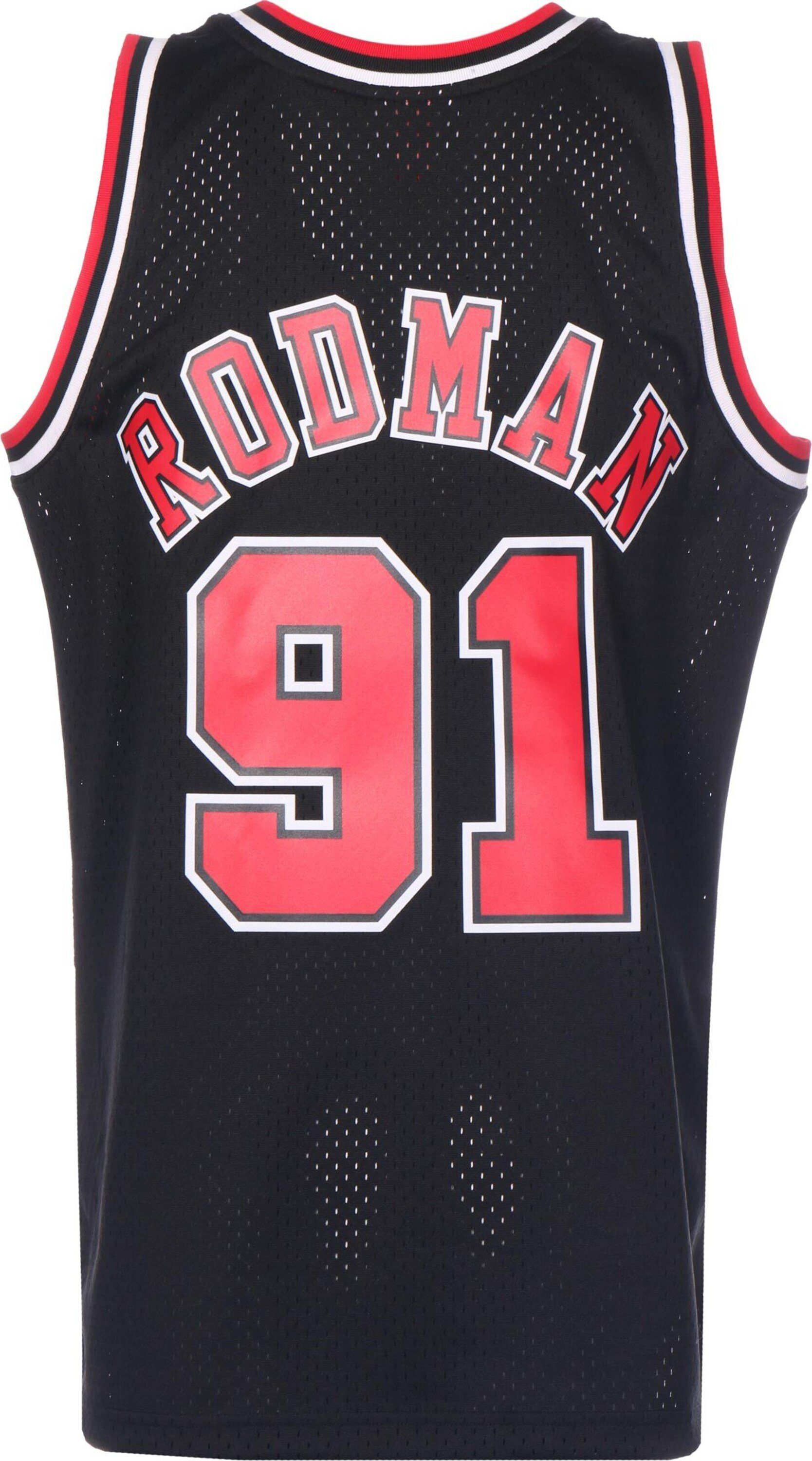 Rodman (1-tlg) Mitchell Dennis Ness Kurzarmshirt & black