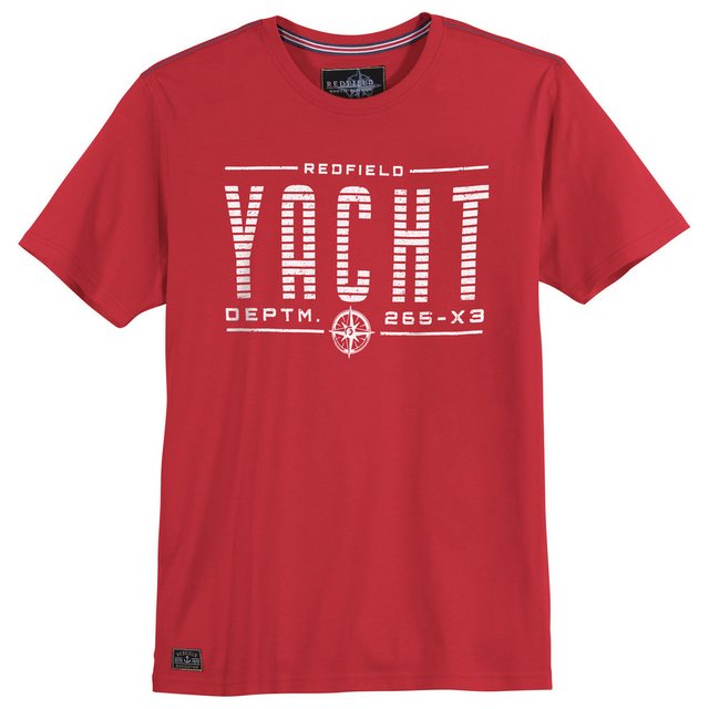 redfield Rundhalsshirt Redfield T-Shirt Yacht Druck in großen Größen, Night günstig online kaufen