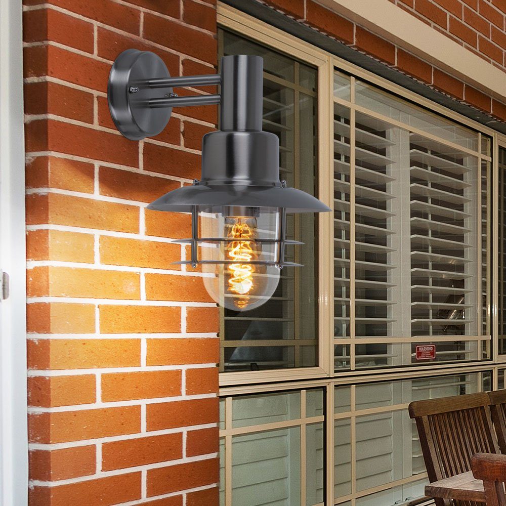 etc-shop Außen-Wandleuchte, Leuchtmittel Vintage Außenleuchte nicht Hoflampe Außenwandlaterne inklusive, Außenlampe Retro