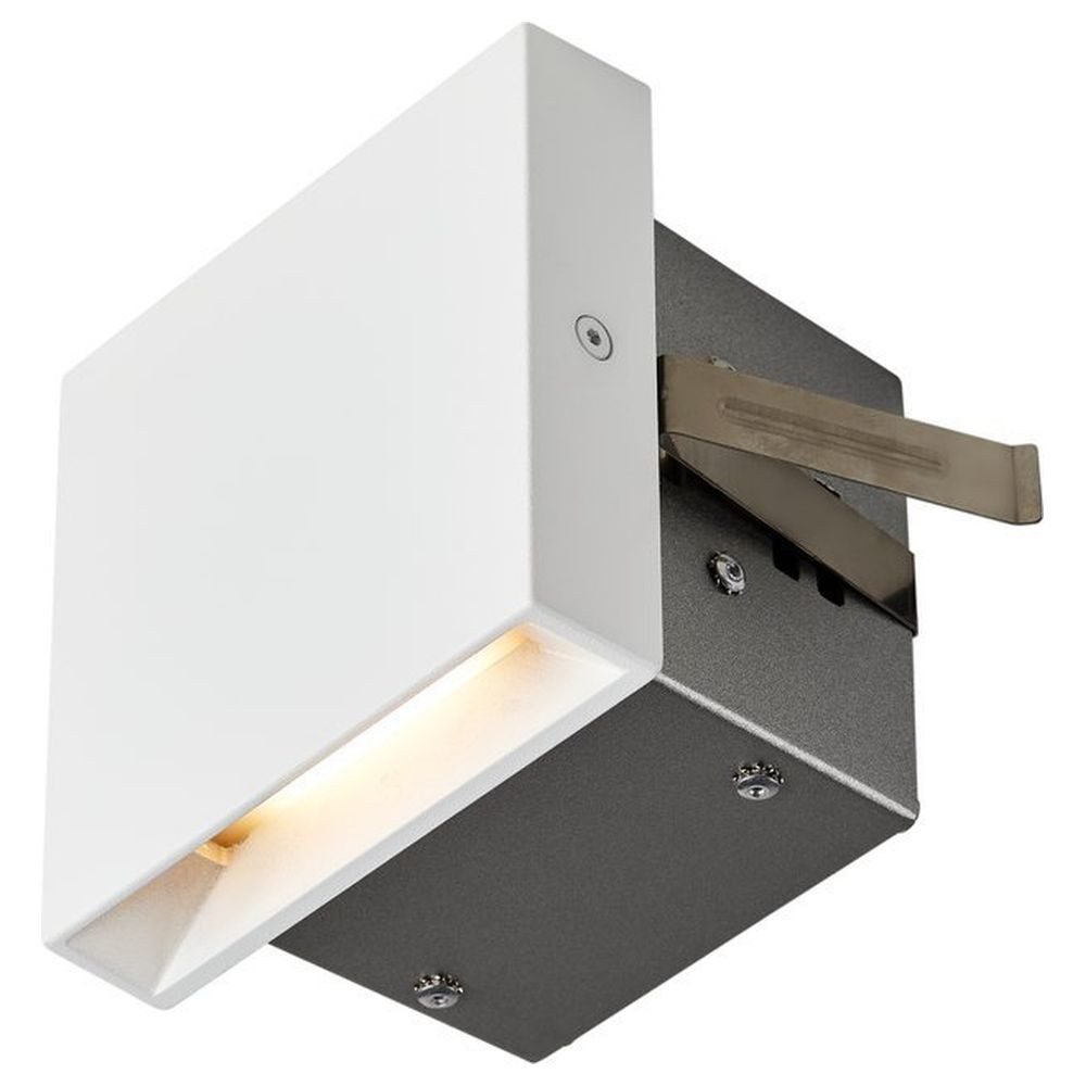 SLV Einbauleuchte LED Wandeinbauleuchte Quad in Weiß und Silber 3W 65lm, LED