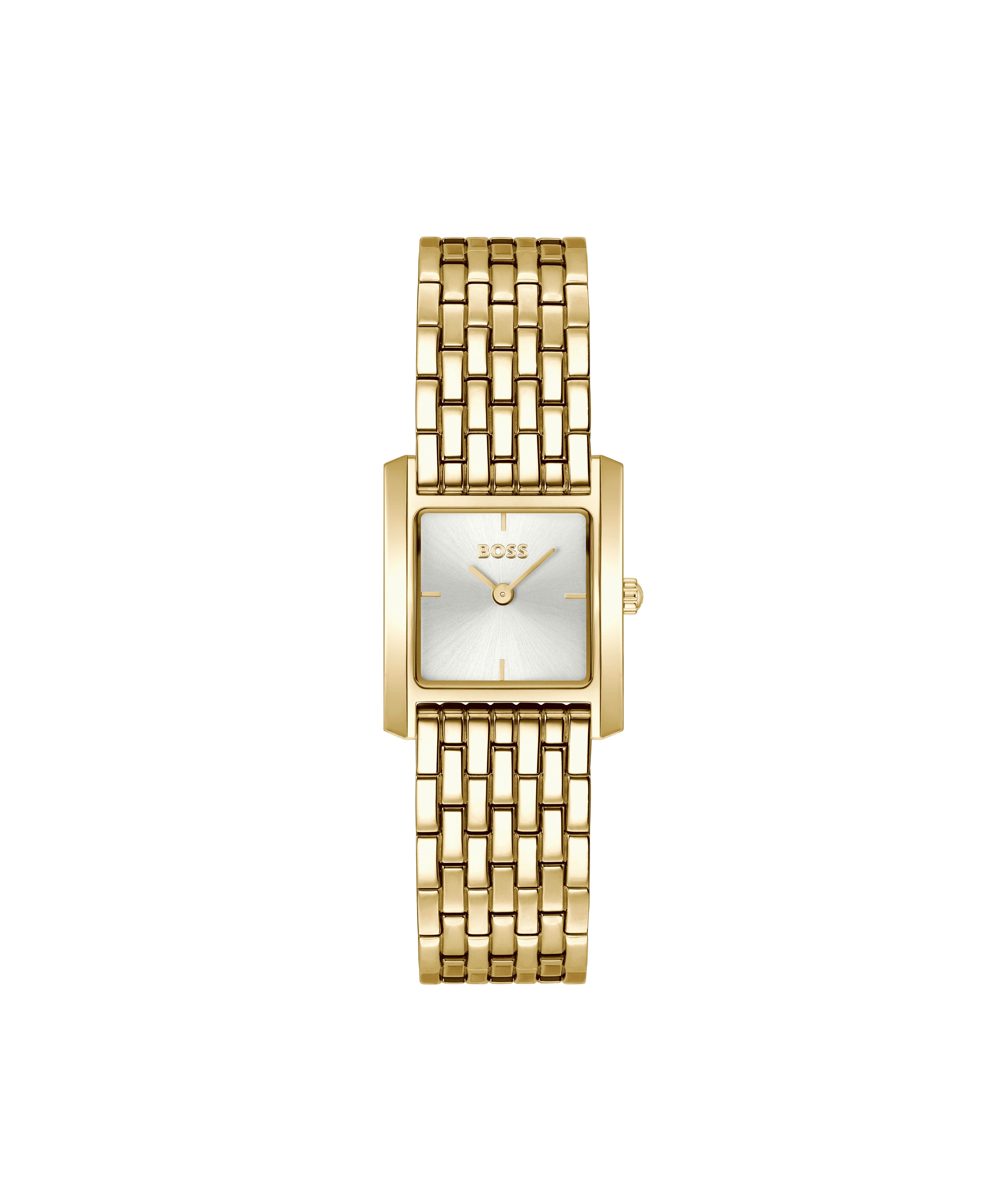 BOSS Quarzuhr LUCY SCALA 1502845, Armbanduhr, Damenuhr, Edelstahlarmband, analog