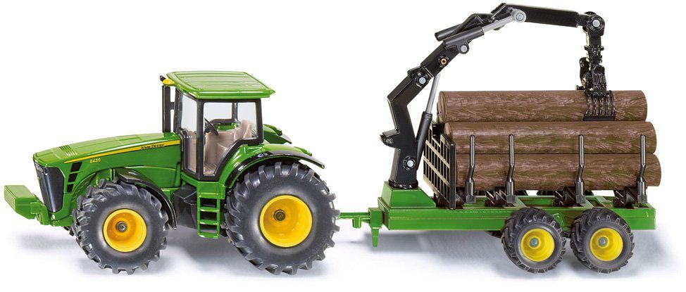 Siku Spielzeug-Traktor SIKU Farmer, John Deere 8430 mit Forstanhänger (1954 günstig online kaufen
