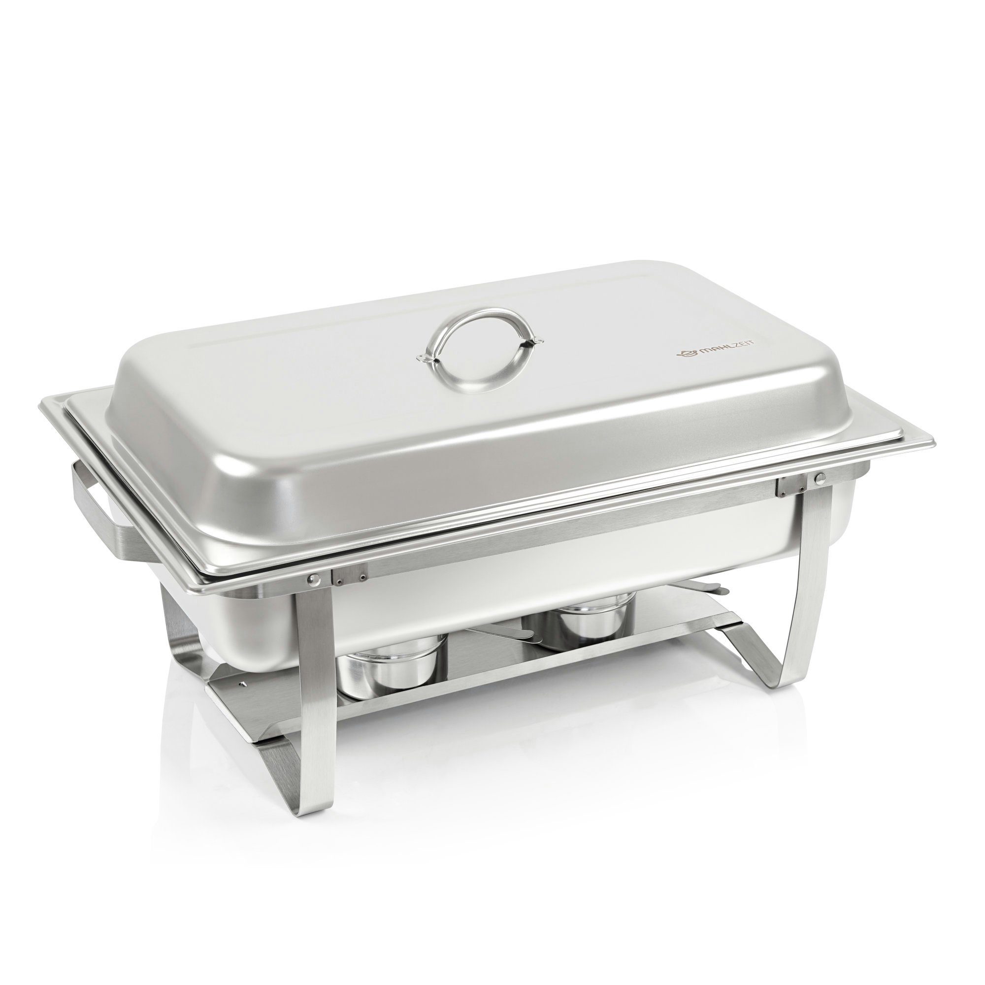 Mahlzeit Speisenwärmer Mahlzeit Chafing dish "Cannes" mit 3x 1/3 GN Warmhaltebehälter Essen