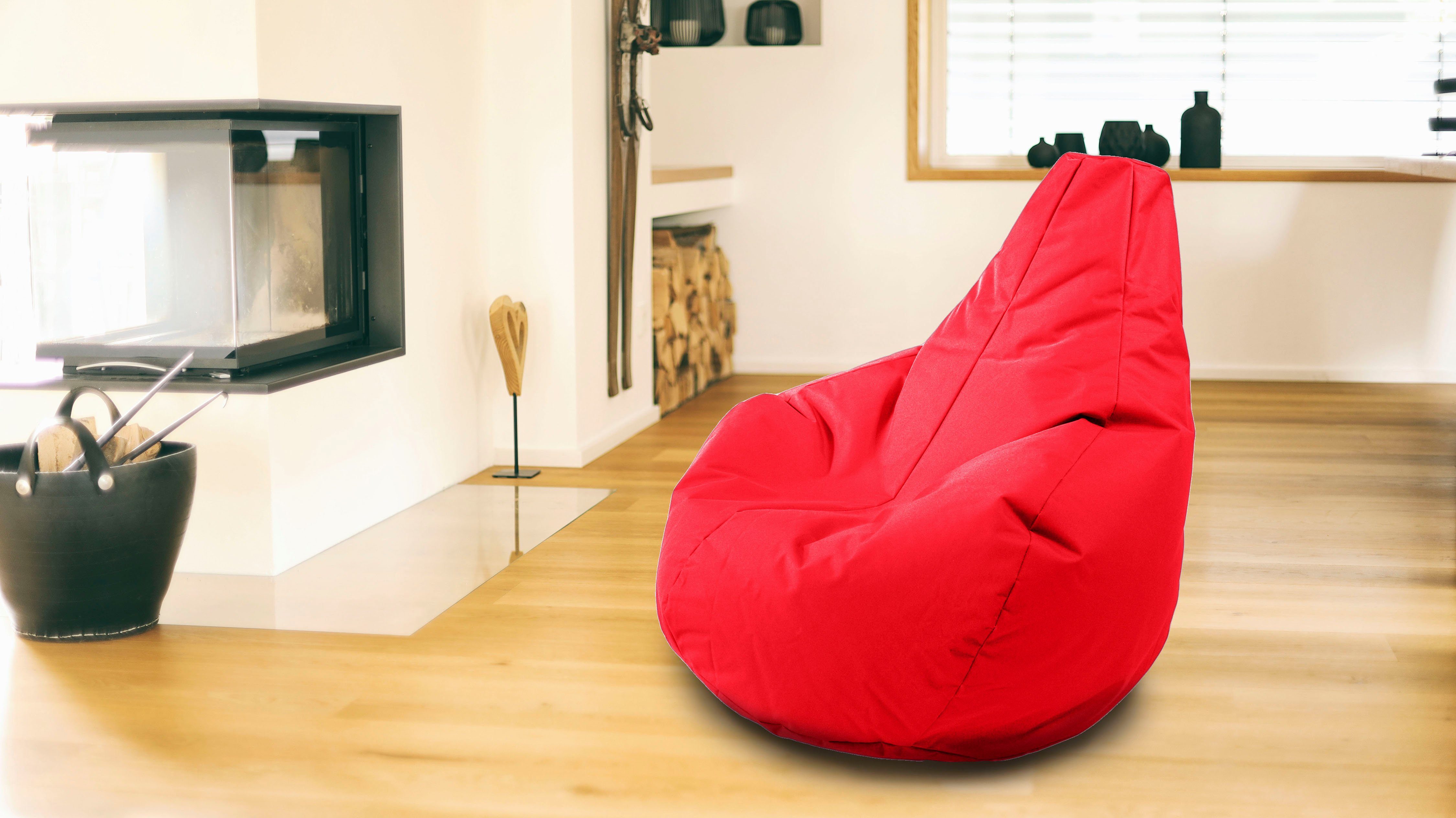 KiNZLER Sitzsack Gamer (1 St), Uni Farben, mit Rückenlehne, Outdoor geeignet, Kinderzimmer