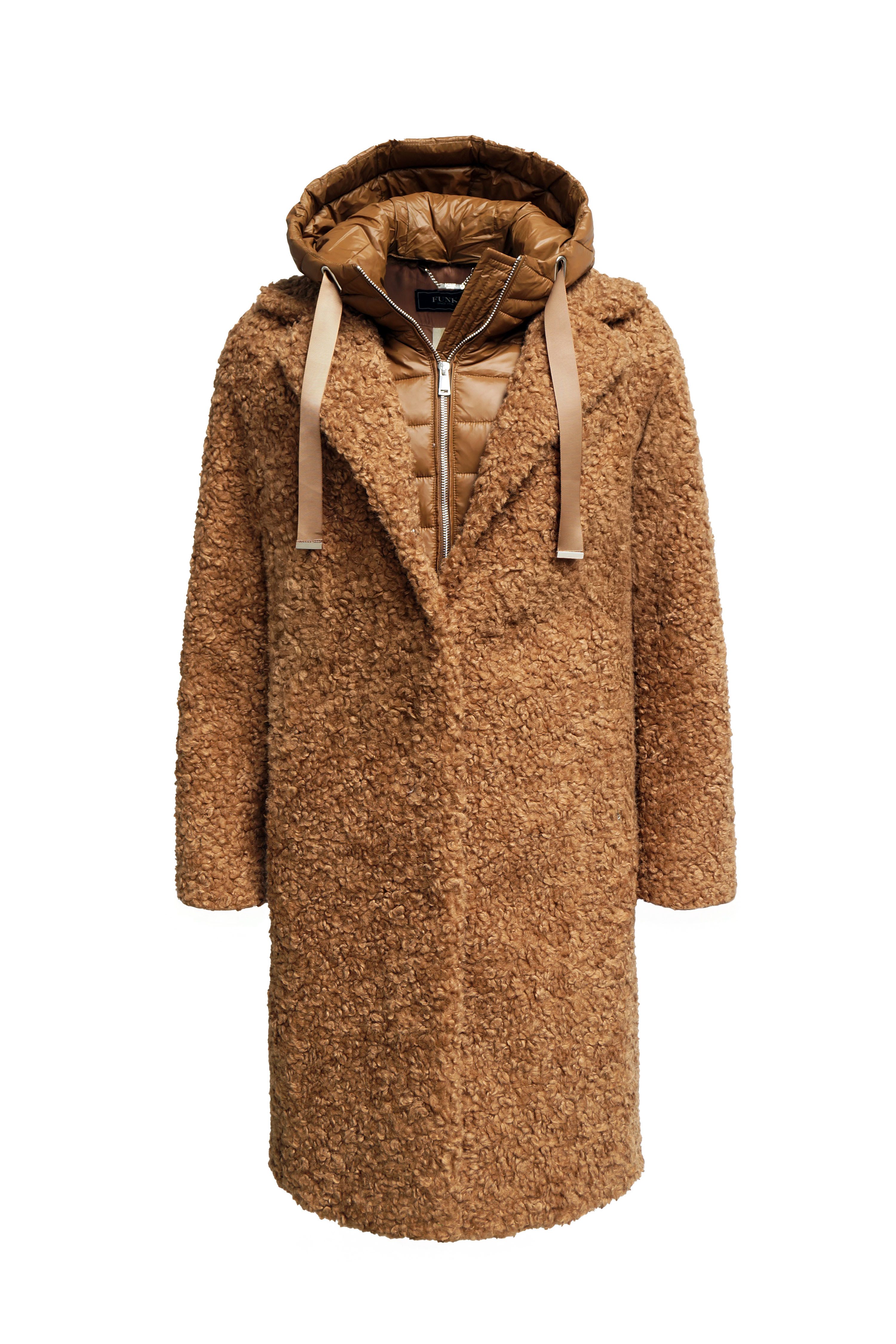 FUNK since 1776 Fellimitatmantel lang in hochwertiger Lammoptik mit abnehmb günstig online kaufen