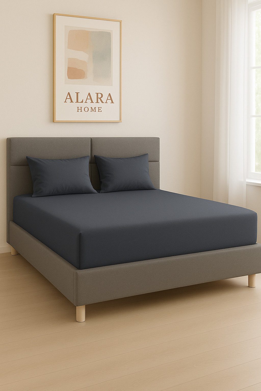 ALARA HOME Spannbettlaken 180x200 Baumwolle 100% Spannbetttuch Bettlaken Jersey 140x200, 90x200, Spannbetttuch,145 g/m², Topper,Rundumgummi, Atmungsaktiv – Bild 3 von 4