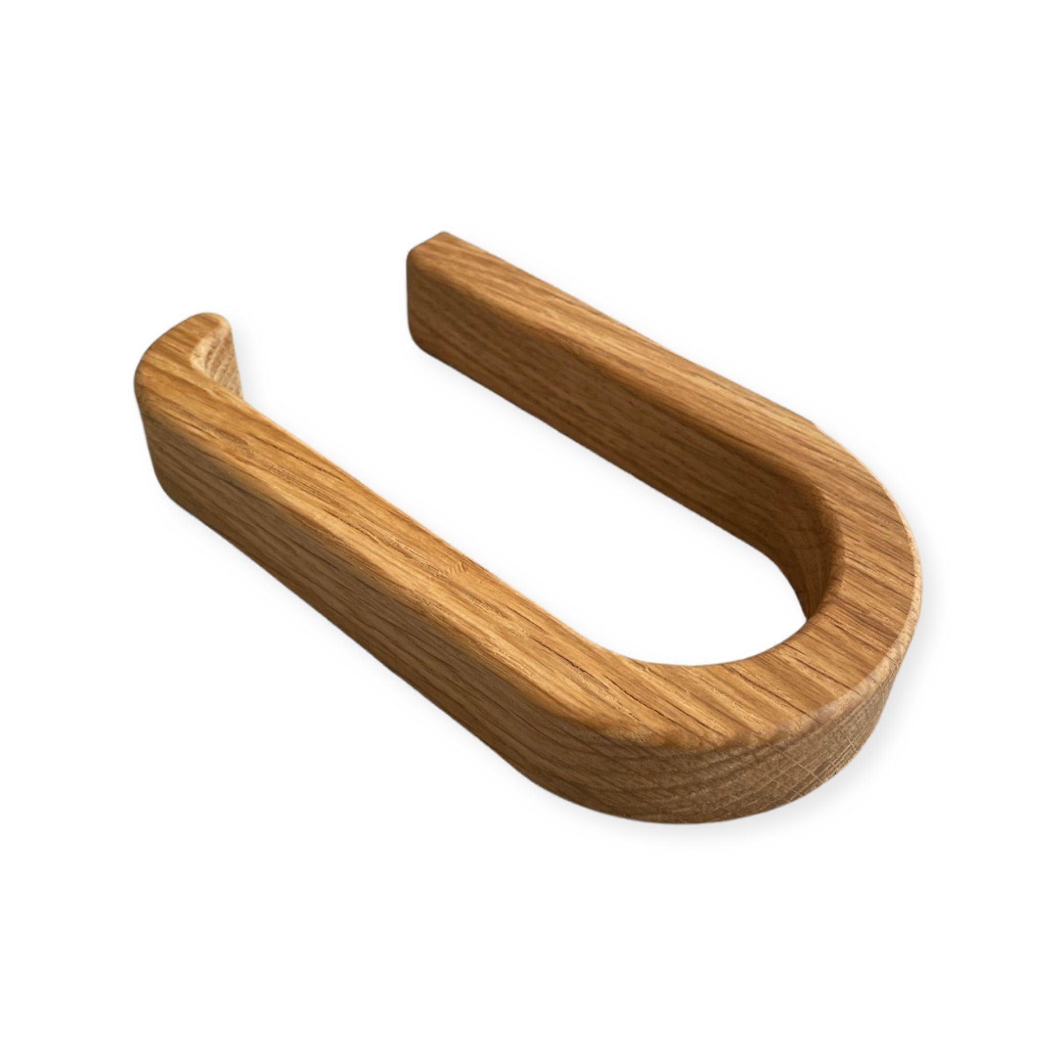 ekengriep Toilettenpapierhalter Rundes Design aus Holz Eiche, starke Befestigung ohne Bohren