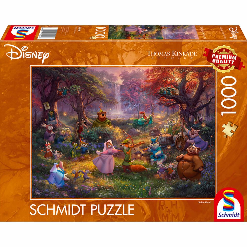 Schmidt Spiele Puzzle Disney Robin Hood, Thomas Kinkade 1000 Teile, 1000 Puzzleteile