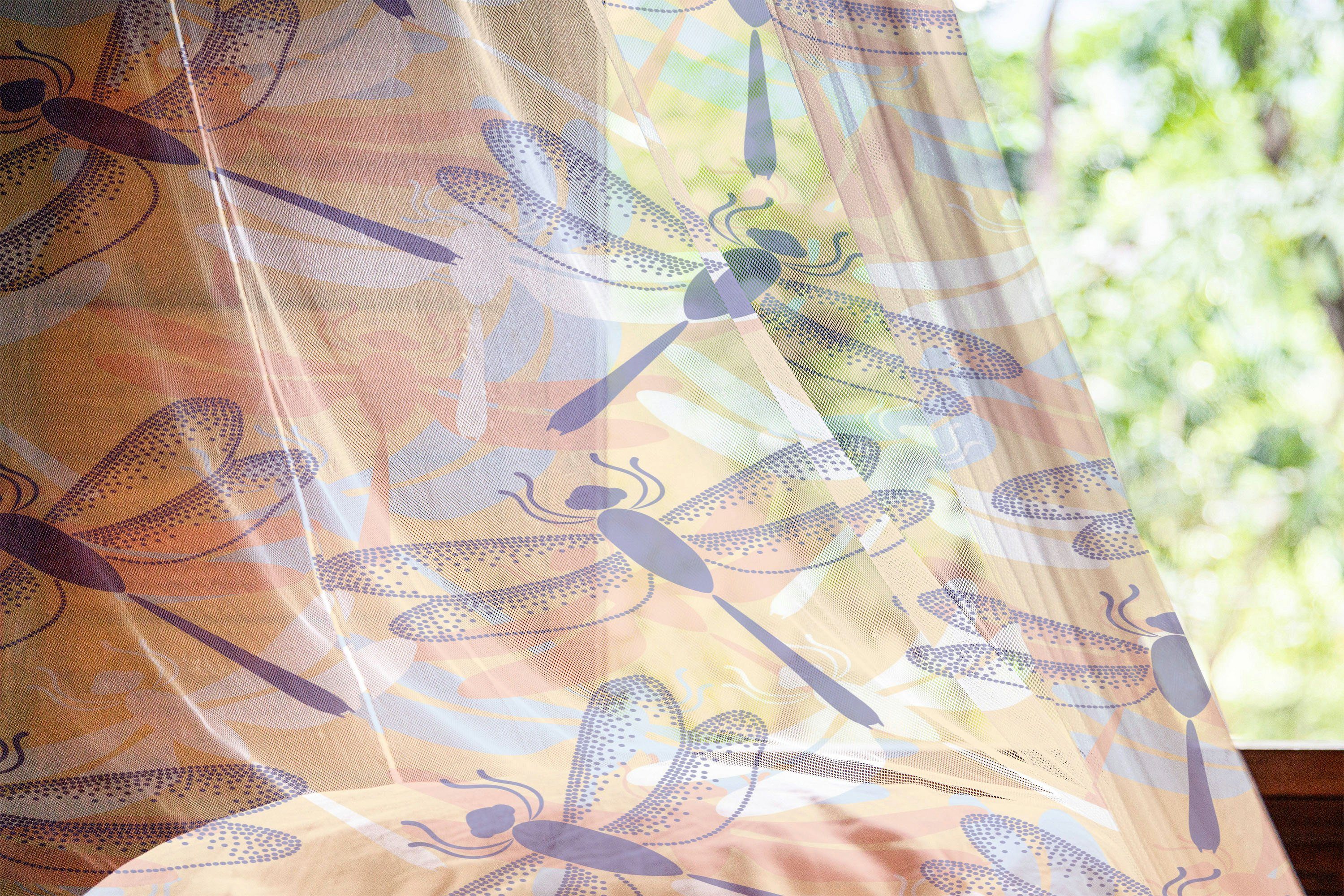 Abakuhaus, Tier Panels, 2 Muster Drapierung schiere für Libelle Gardine Party Boho Hochzeit