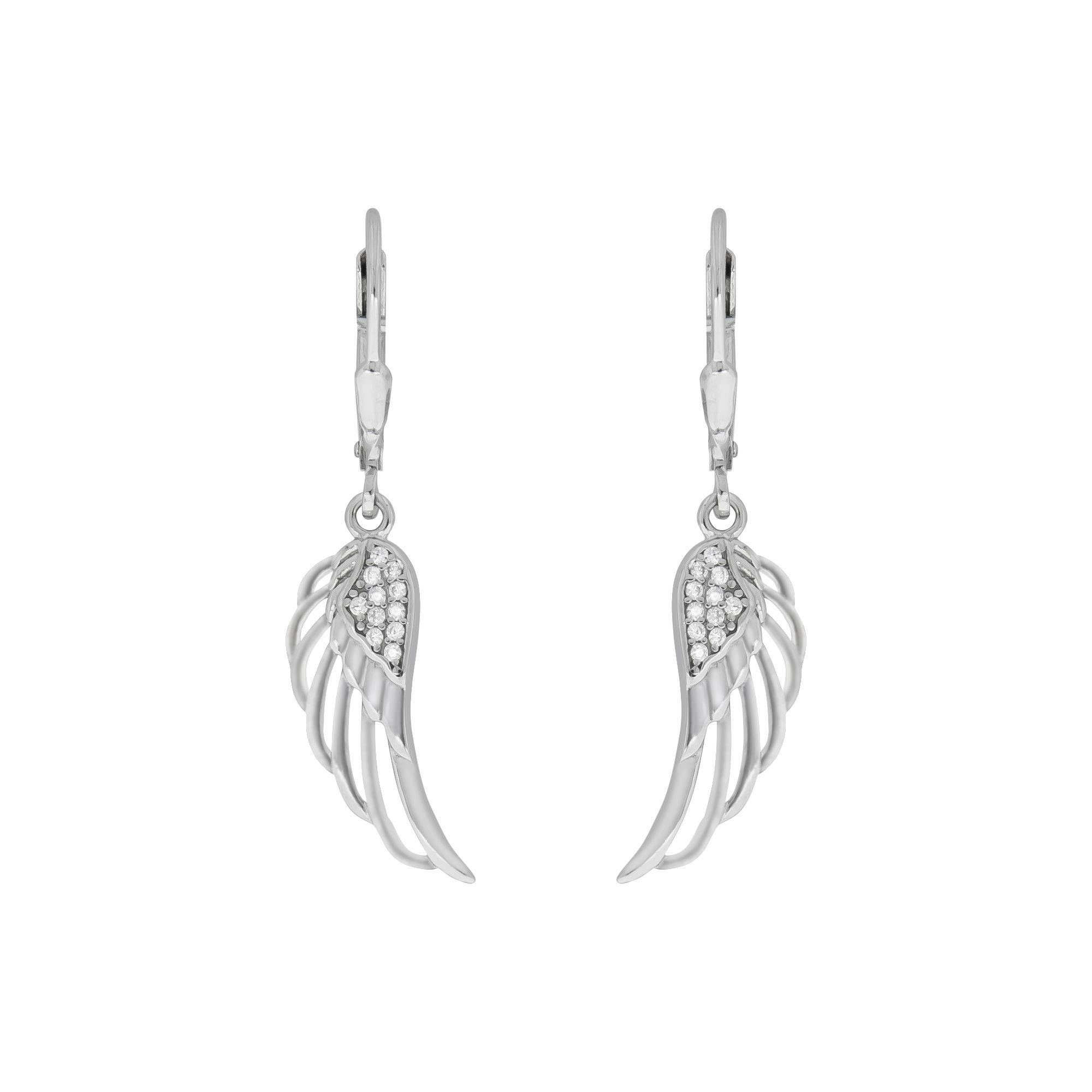 Vivance Paar Ohrhänger 925/- Sterling Silber rhodiniert Zirkonia, Elegante  Ohrhänger aus 925/- Sterling Silber | Ohrhänger