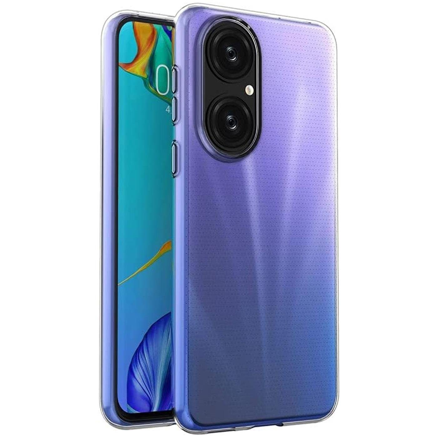 CoolGadget Handyhülle Silikon Handy Hülle Slim für Huawei P50 Pro 6,6 Zoll, dünne TPU Schutzhülle Case in transparent / durchsichtig