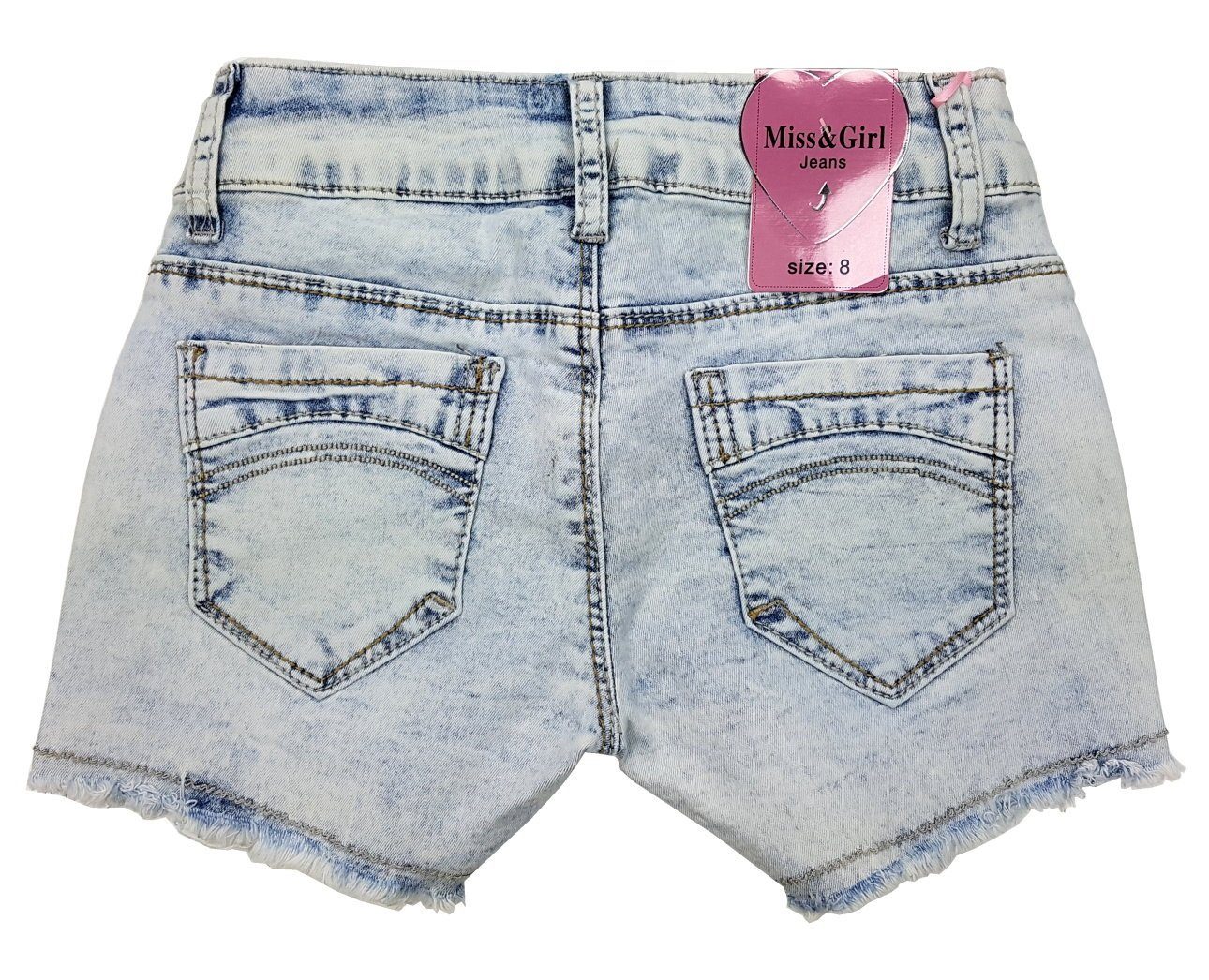Girls Fashion Jeansshorts Shorts, Mädchen Stretch Mn2939 Jeans Sommerhose
