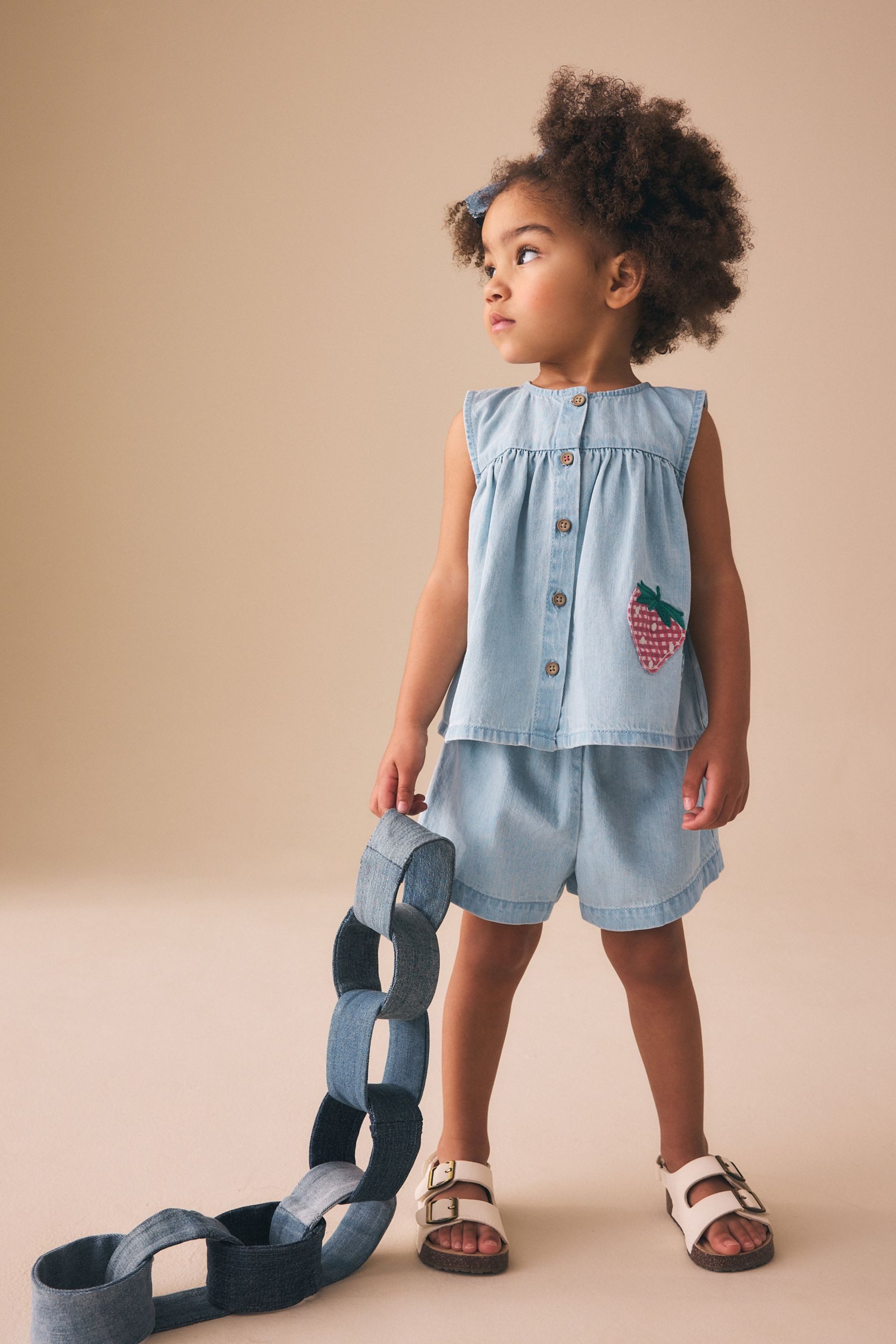 Top & Shorts Kombi-Set aus Bluse und Shorts