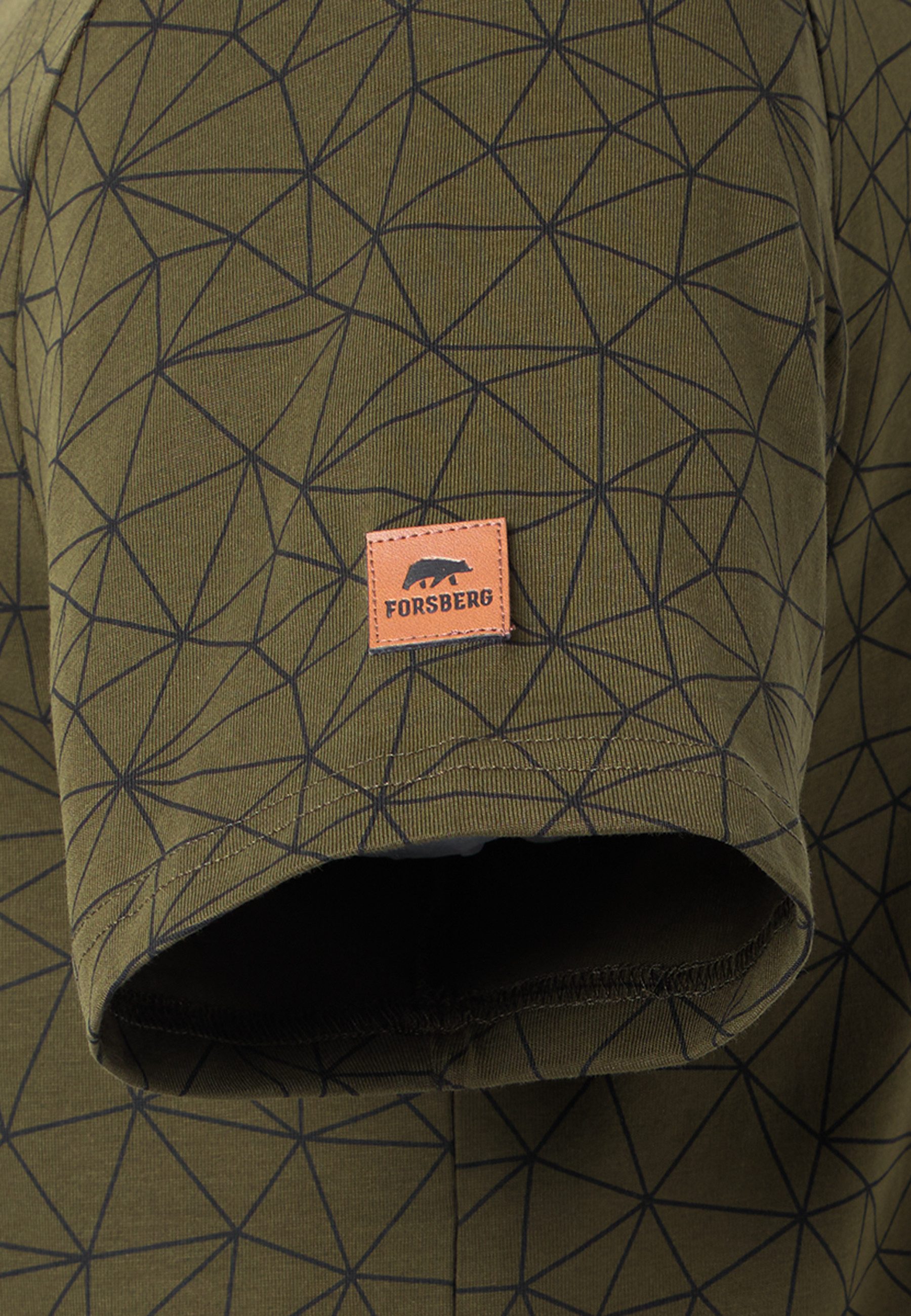 FORSBERG T-Shirt mit Polygonmuster